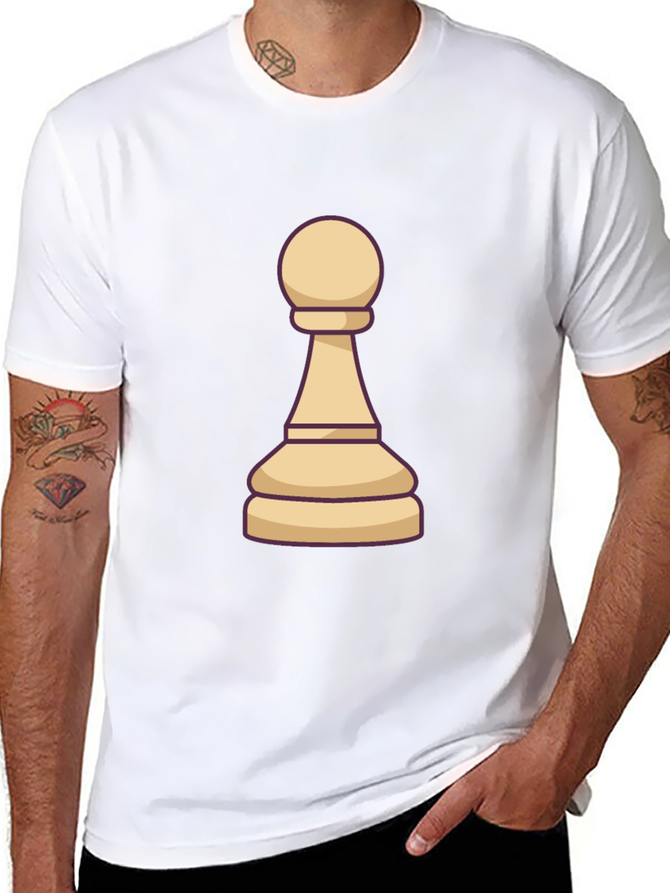Pawn Graphic Tee - Chess Piece T-Shirt