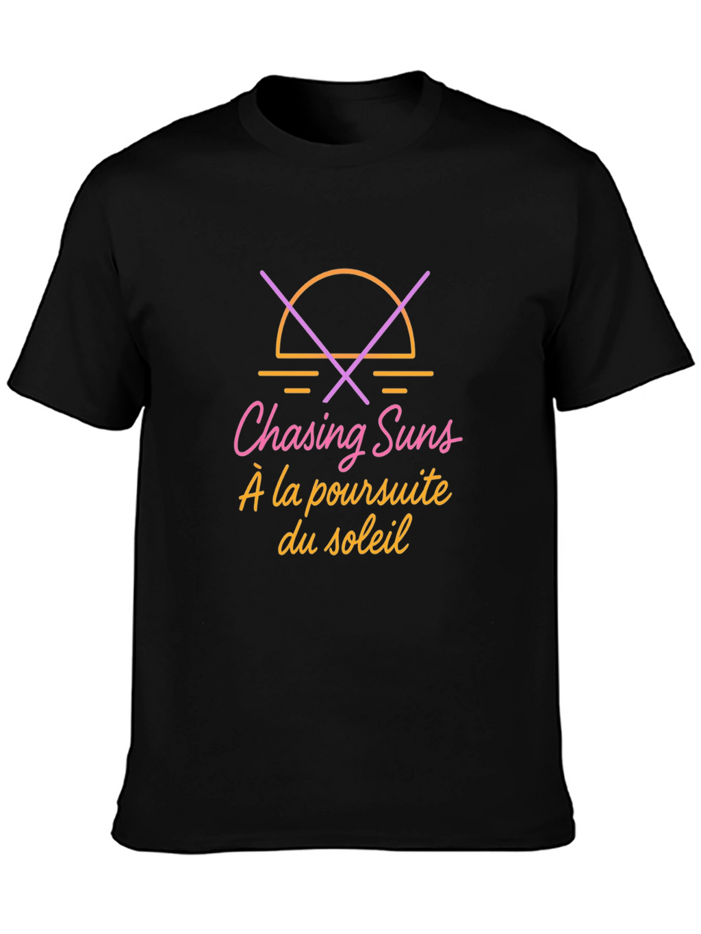 Chasing Suns Graphic T-Shirt - Black