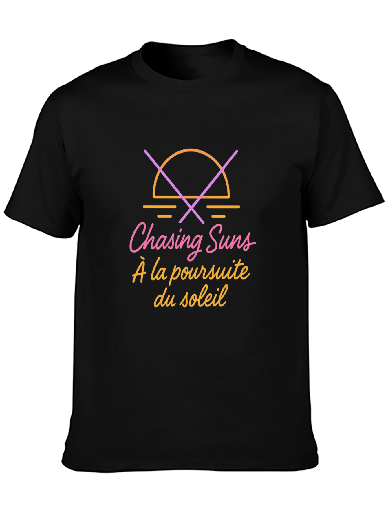 Chasing Suns Graphic T-Shirt - Black