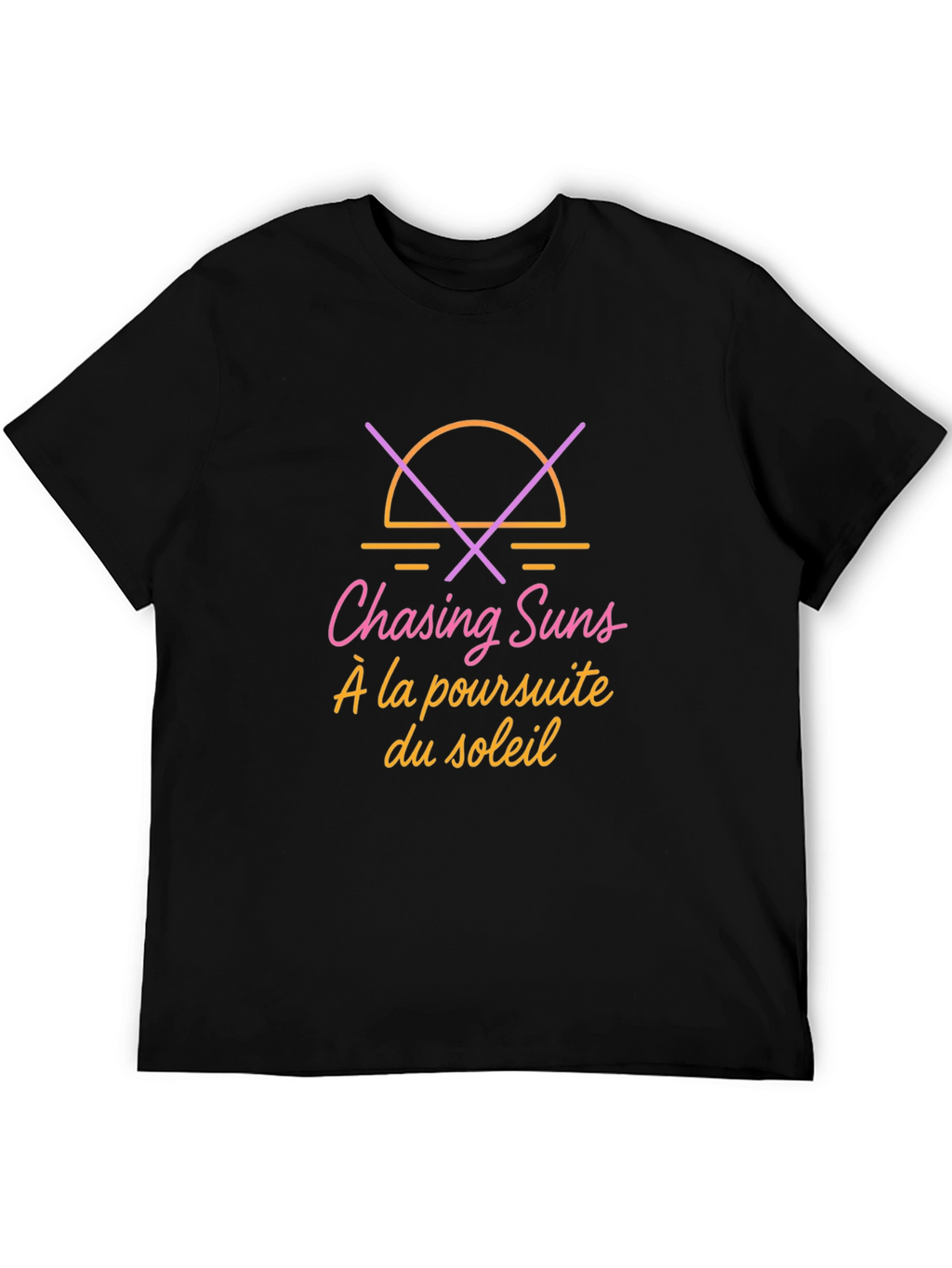 Chasing Suns Graphic T-Shirt - Black