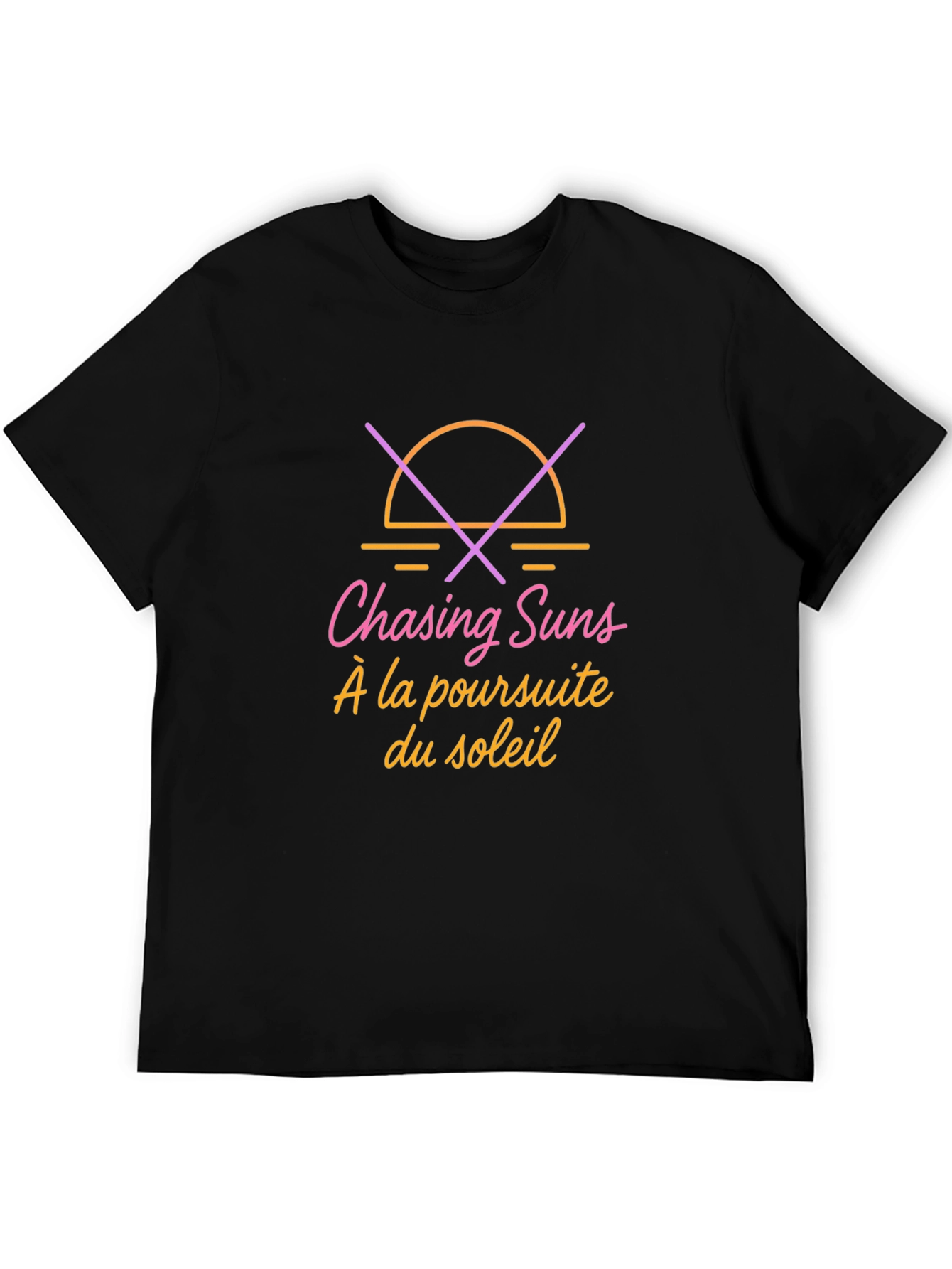 Chasing Suns Graphic T-Shirt - Black