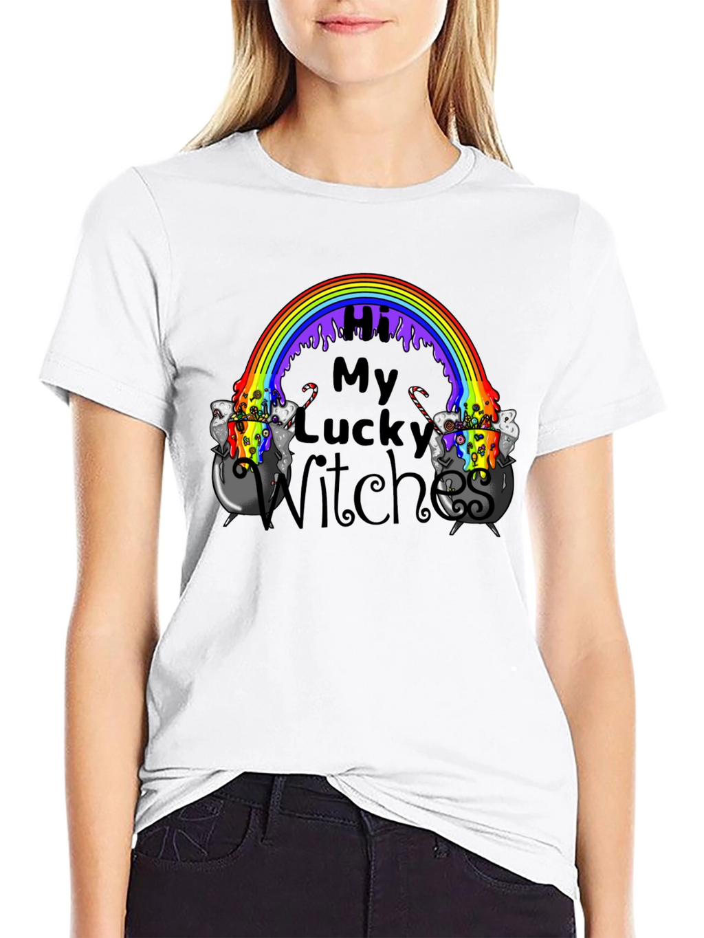 Lucky Witches Rainbow Cauldron T-Shirt