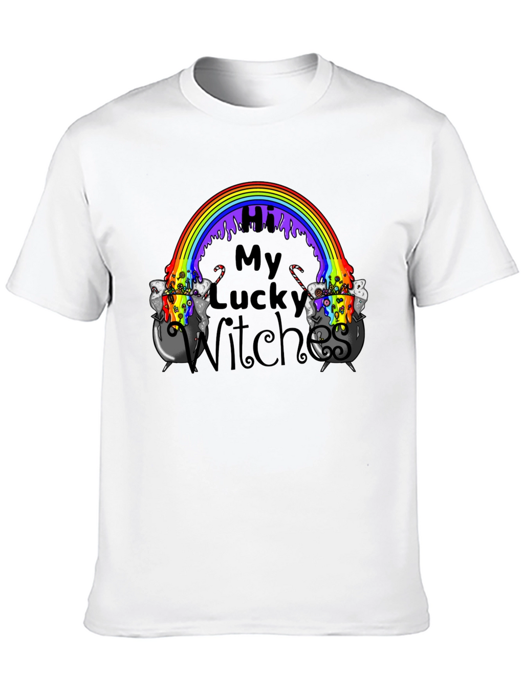 Lucky Witches Rainbow Cauldron T-Shirt