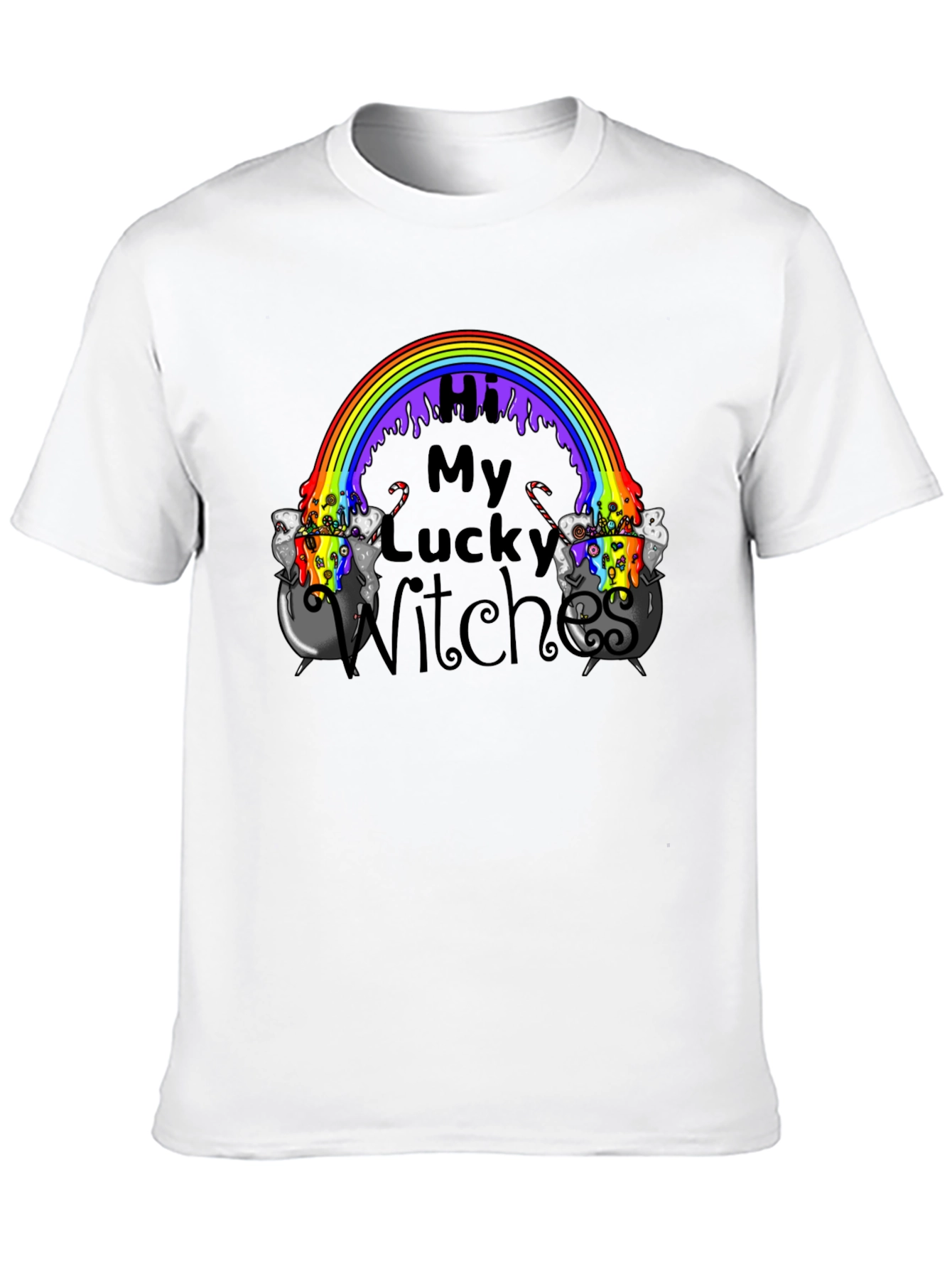 Lucky Witches Rainbow Cauldron T-Shirt