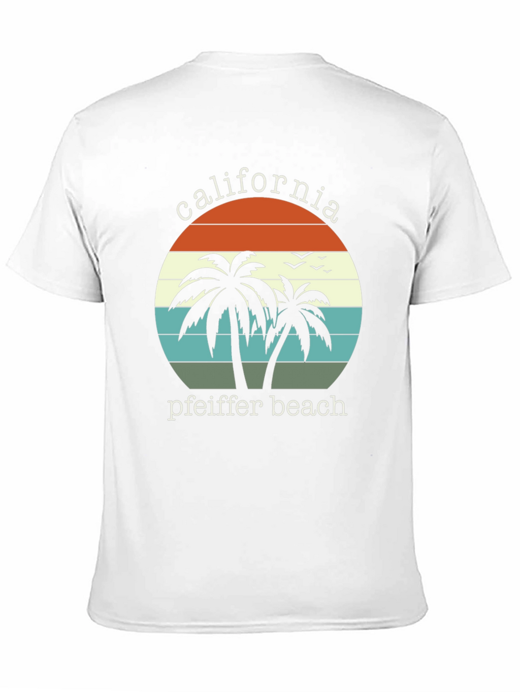 California Pfeiffer Beach Palm Tree Graphic T-Shirt