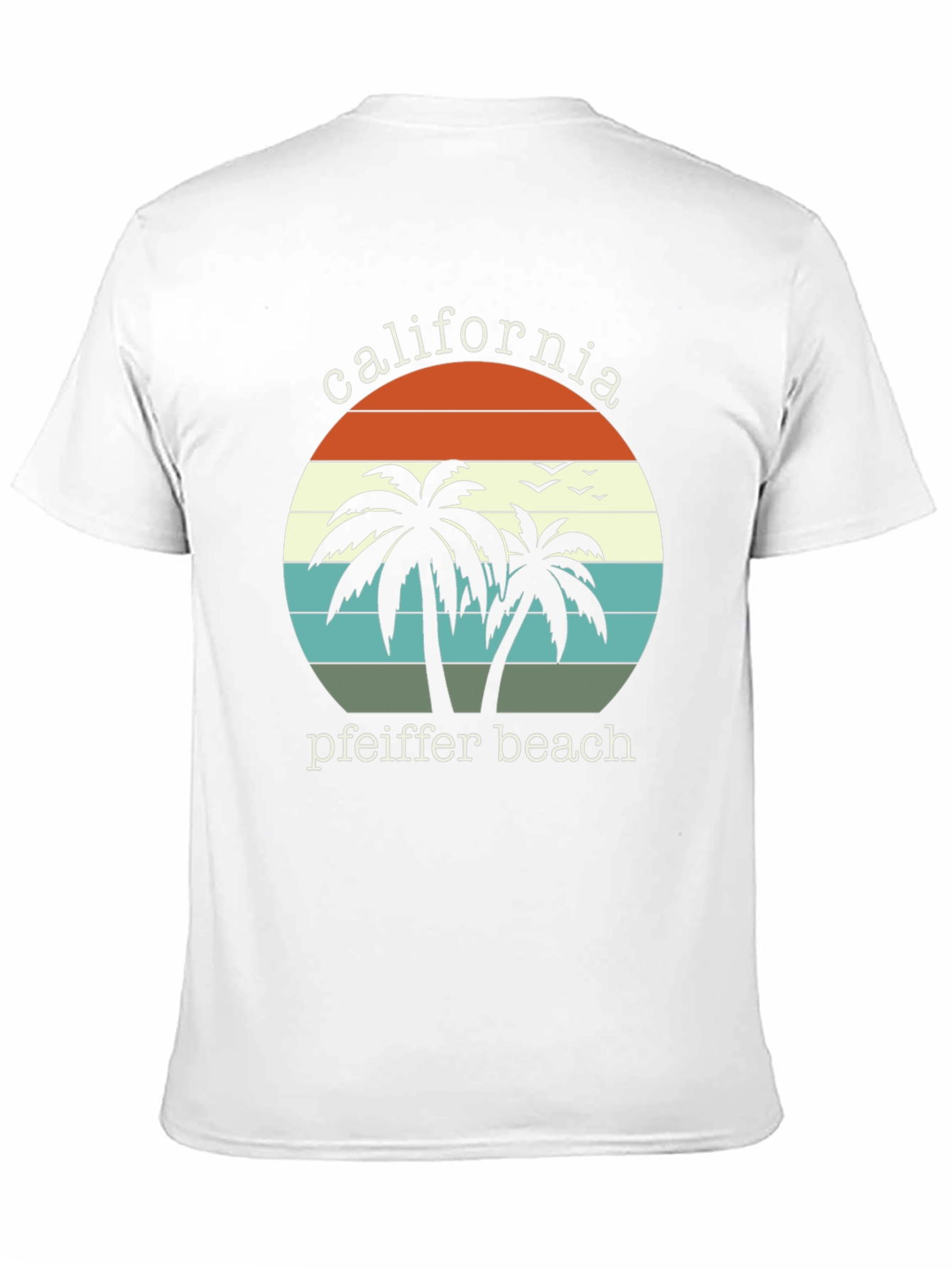 California Pfeiffer Beach Palm Tree Graphic T-Shirt