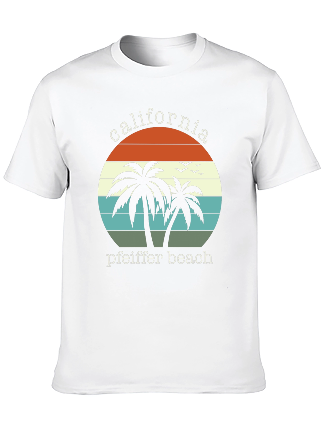 California Pfeiffer Beach Palm Tree Graphic T-Shirt
