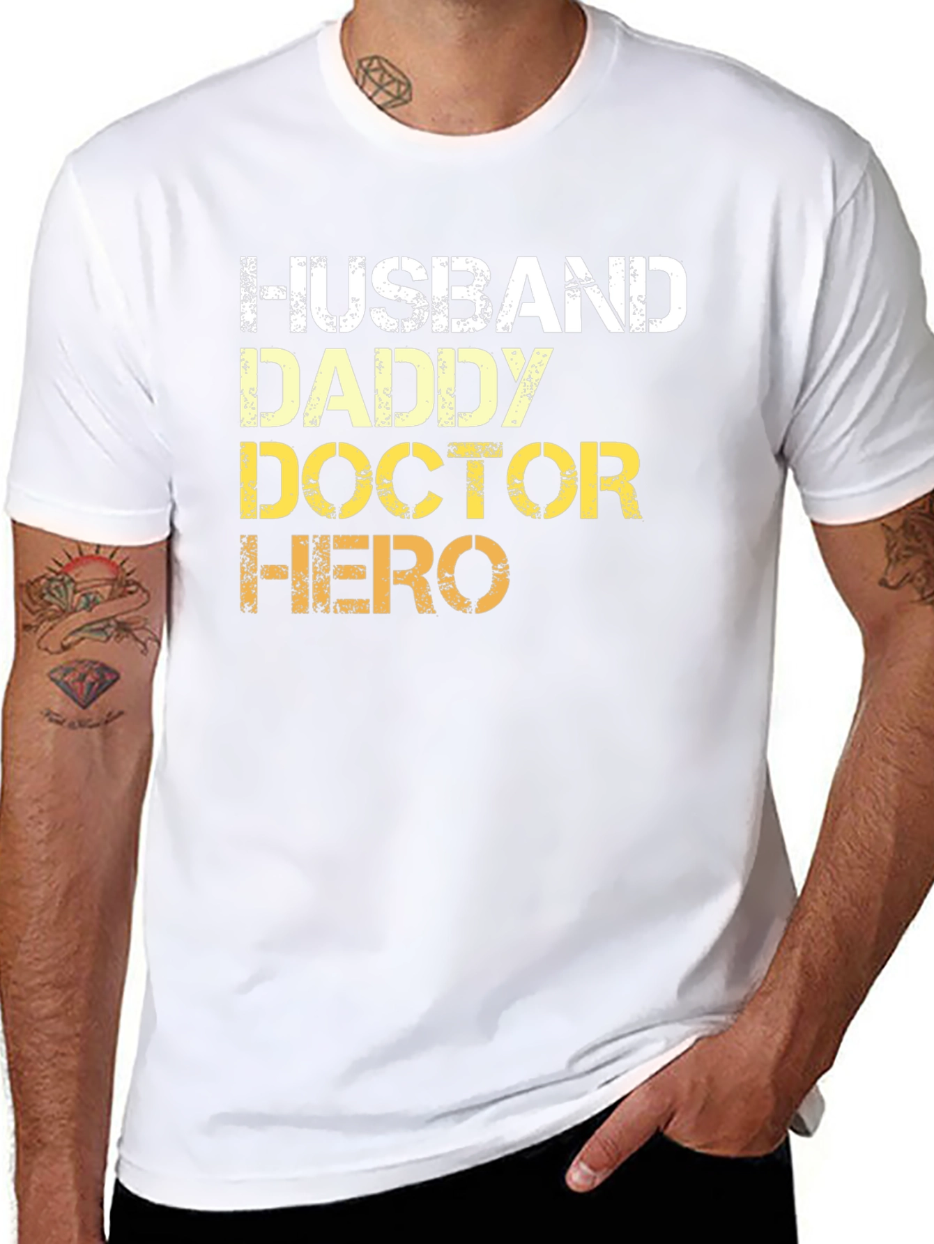 Husband Daddy Doctor Hero T-Shirt - Mens Graphic Tee