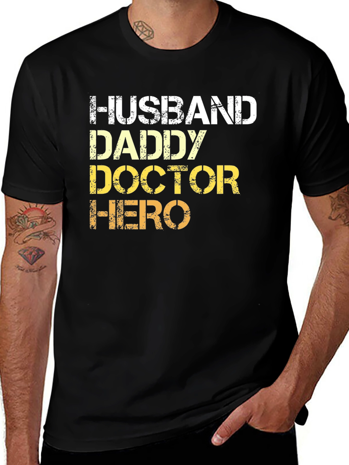 Husband Daddy Doctor Hero T-Shirt - Mens Graphic Tee