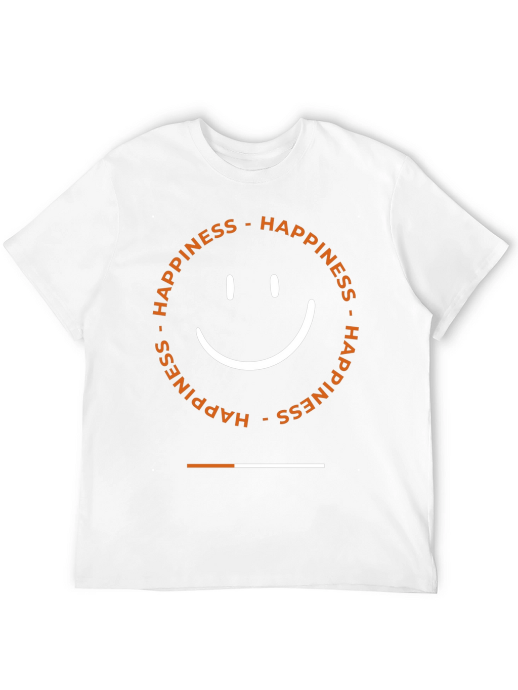 Happiness Smiley Face Graphic Tee - Black Cotton Blend