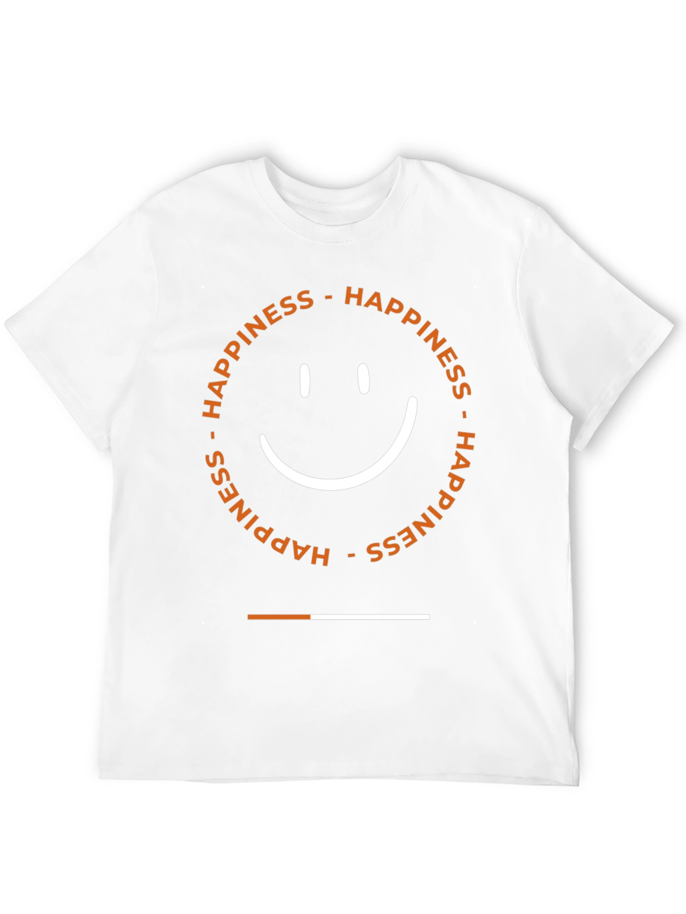 Happiness Smiley Face Graphic Tee - Black Cotton Blend