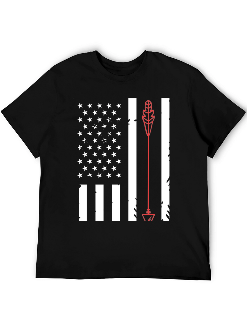 American Flag Arrow Graphic Tee - Black