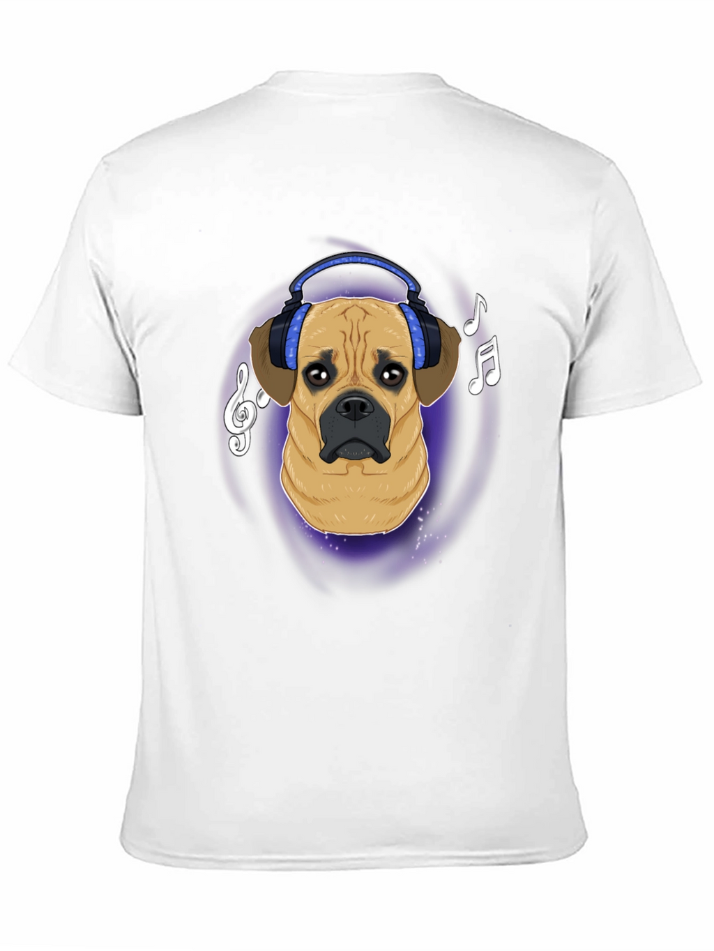 Dog DJ T-Shirt - Musical Puggle Design