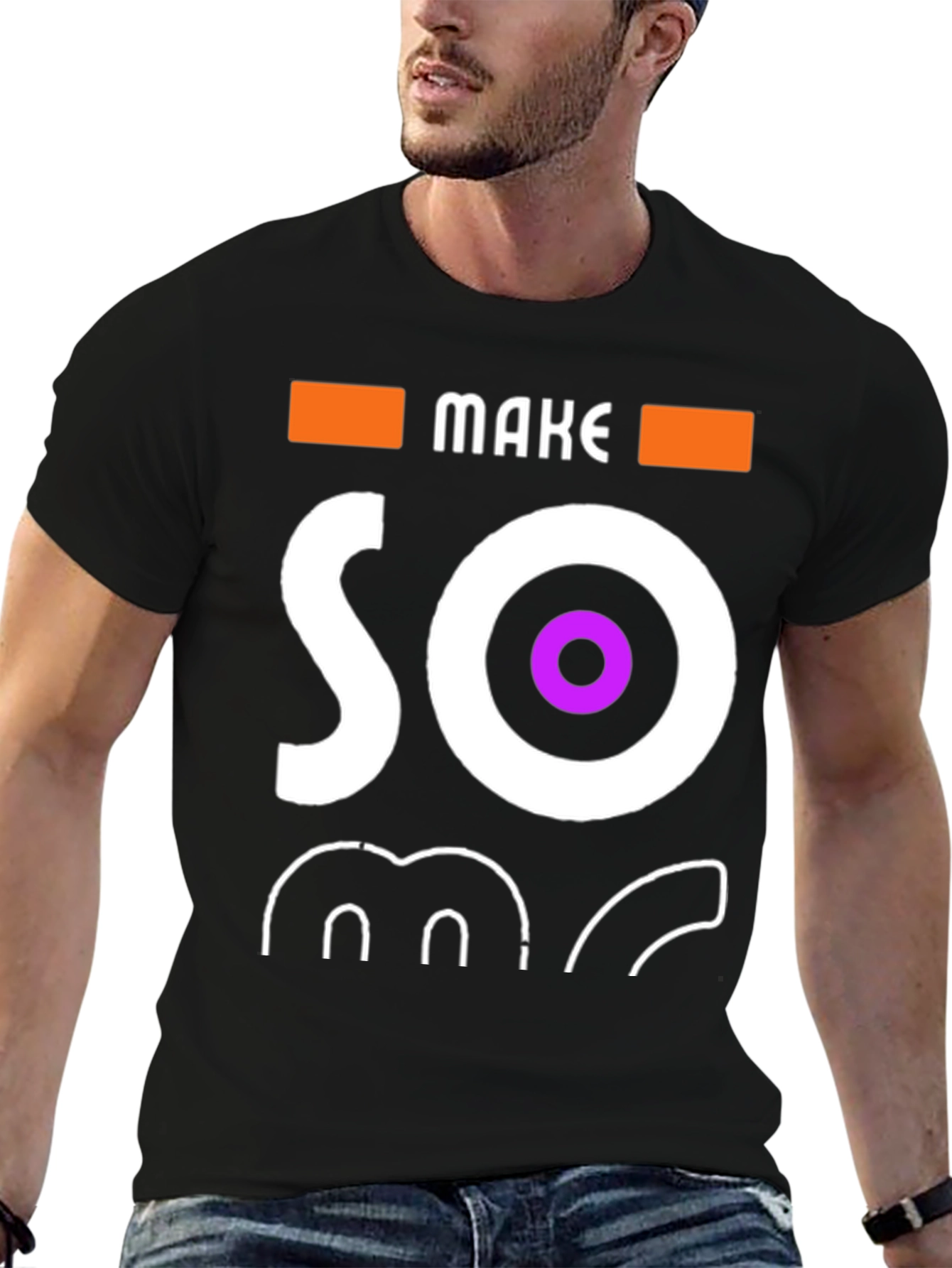 Make Some Noise Black Graphic Tee