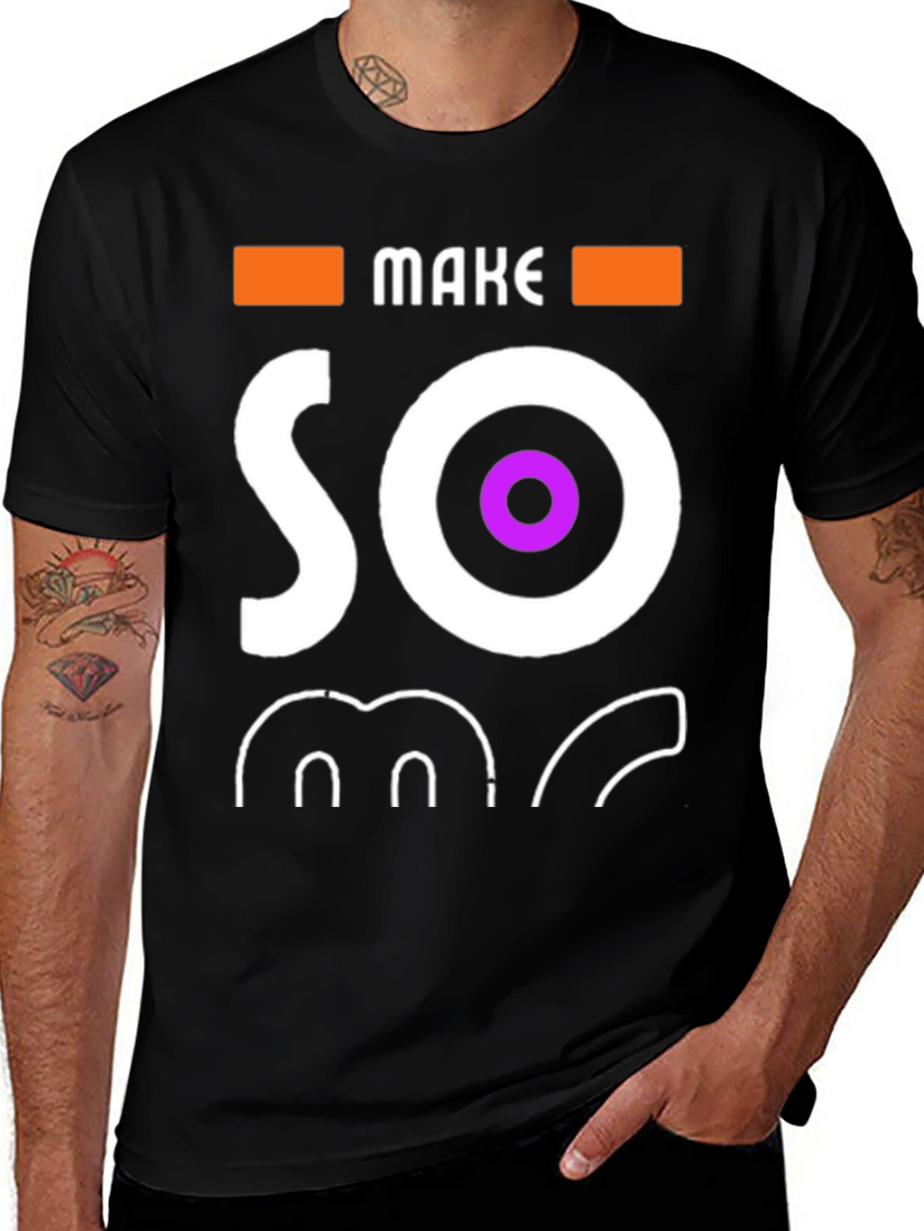 Make Some Noise Black Graphic Tee