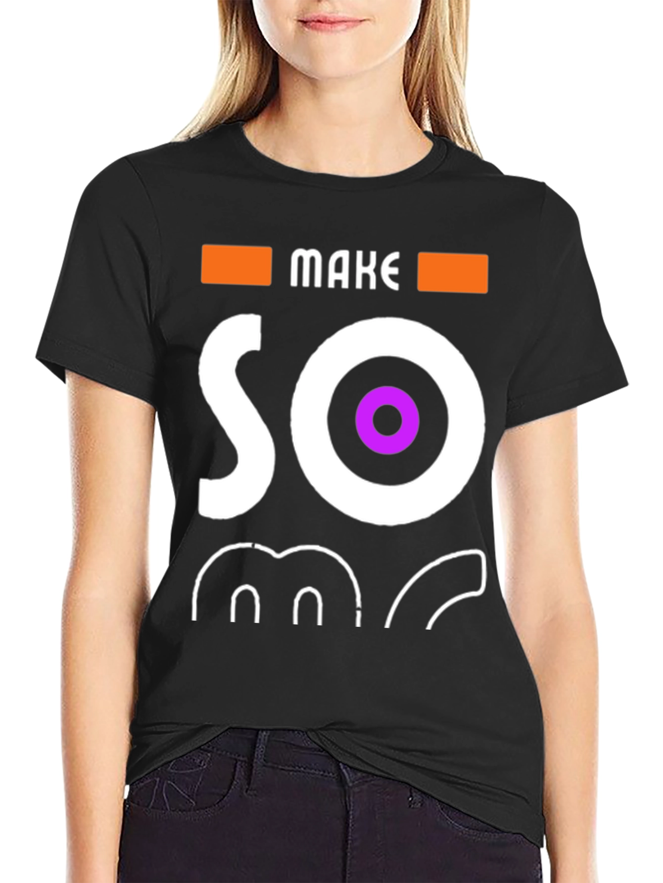 Make Some Noise Black Graphic Tee