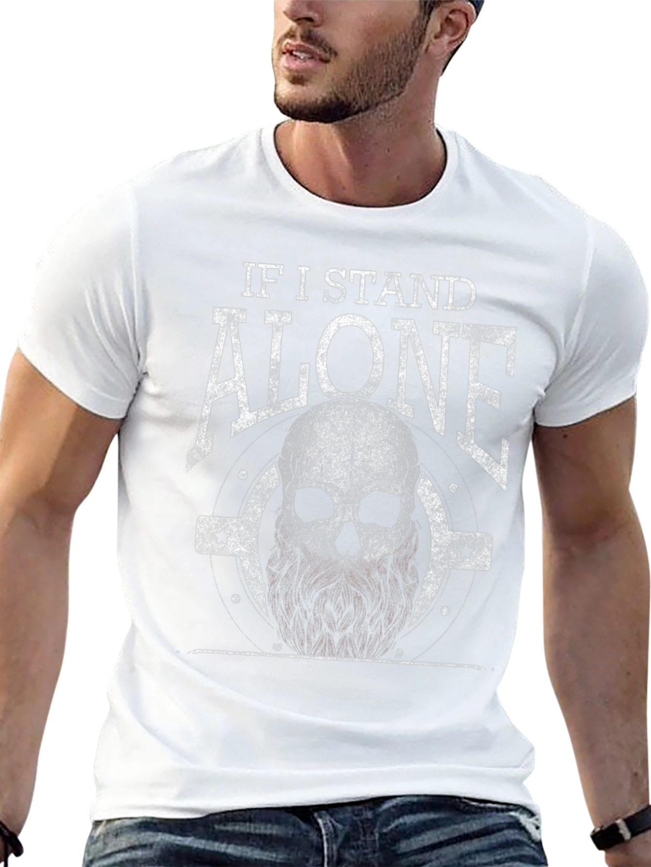Skull Graphic T-Shirt - If I Stand Alone Tee