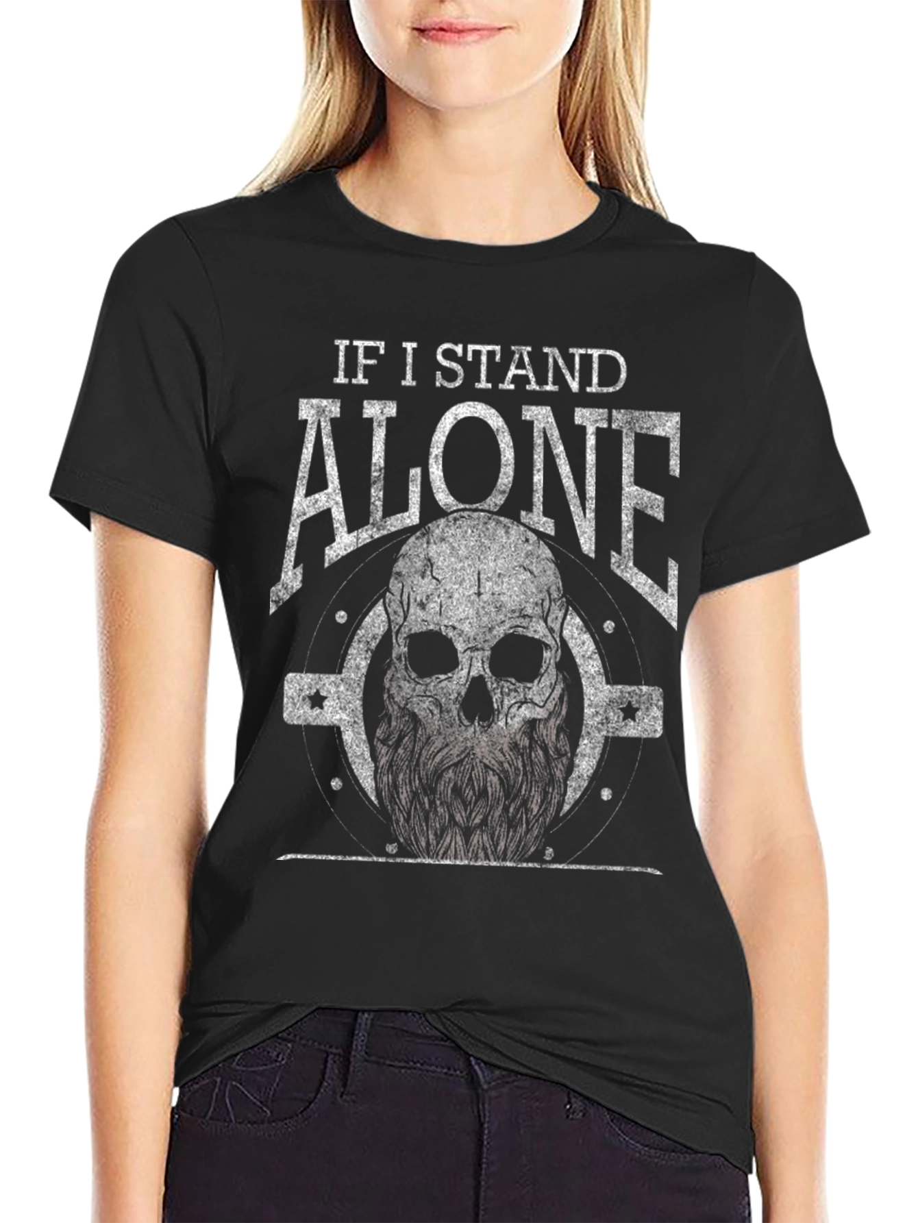 Skull Graphic T-Shirt - If I Stand Alone Tee