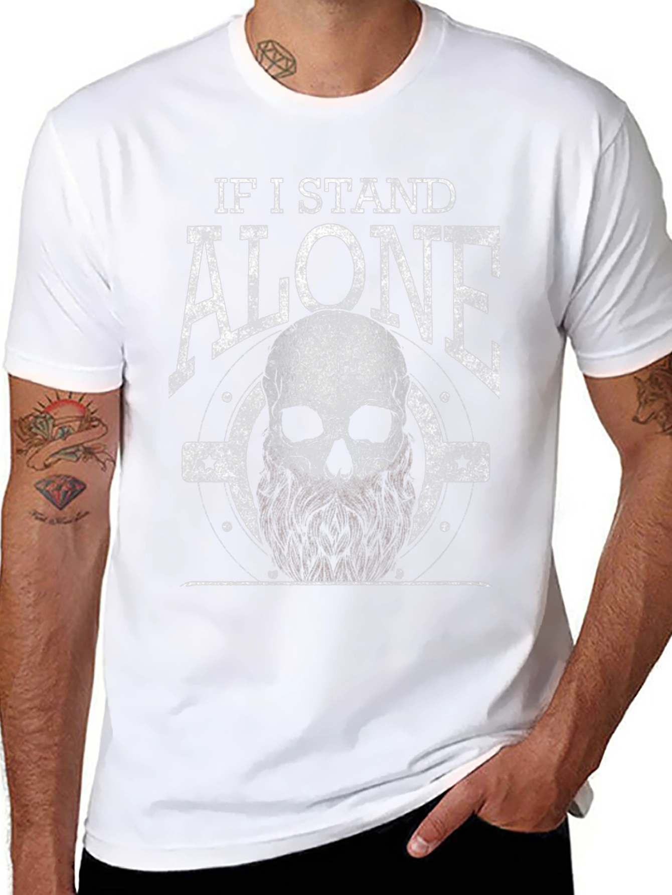 Skull Graphic T-Shirt - If I Stand Alone Tee