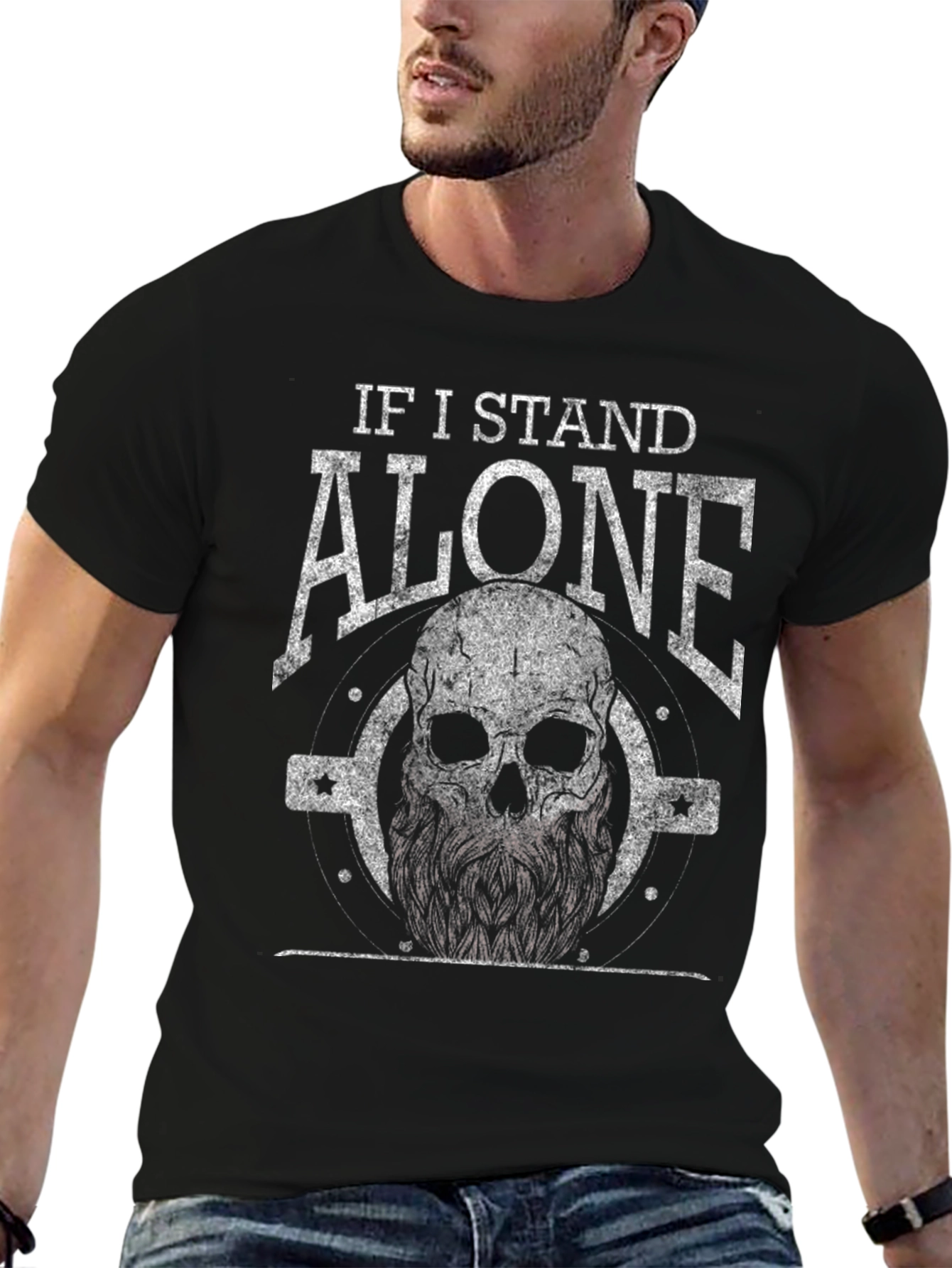 Skull Graphic T-Shirt - If I Stand Alone Tee