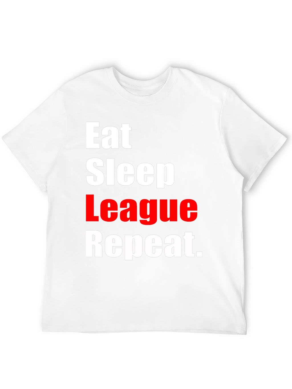 Eat Sleep League Repeat Black T-Shirt