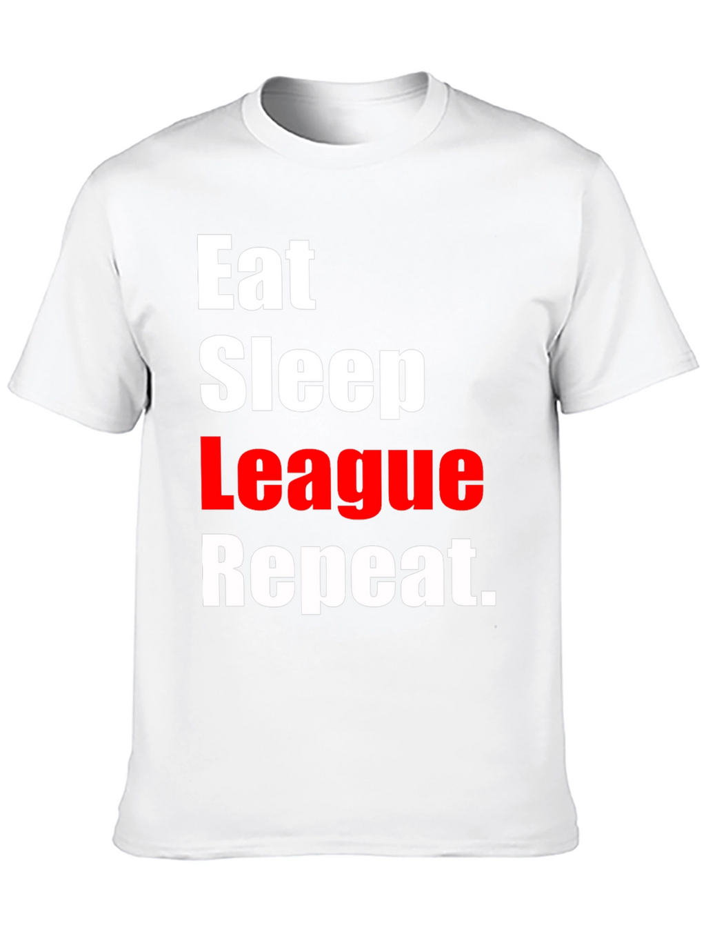 Eat Sleep League Repeat Black T-Shirt