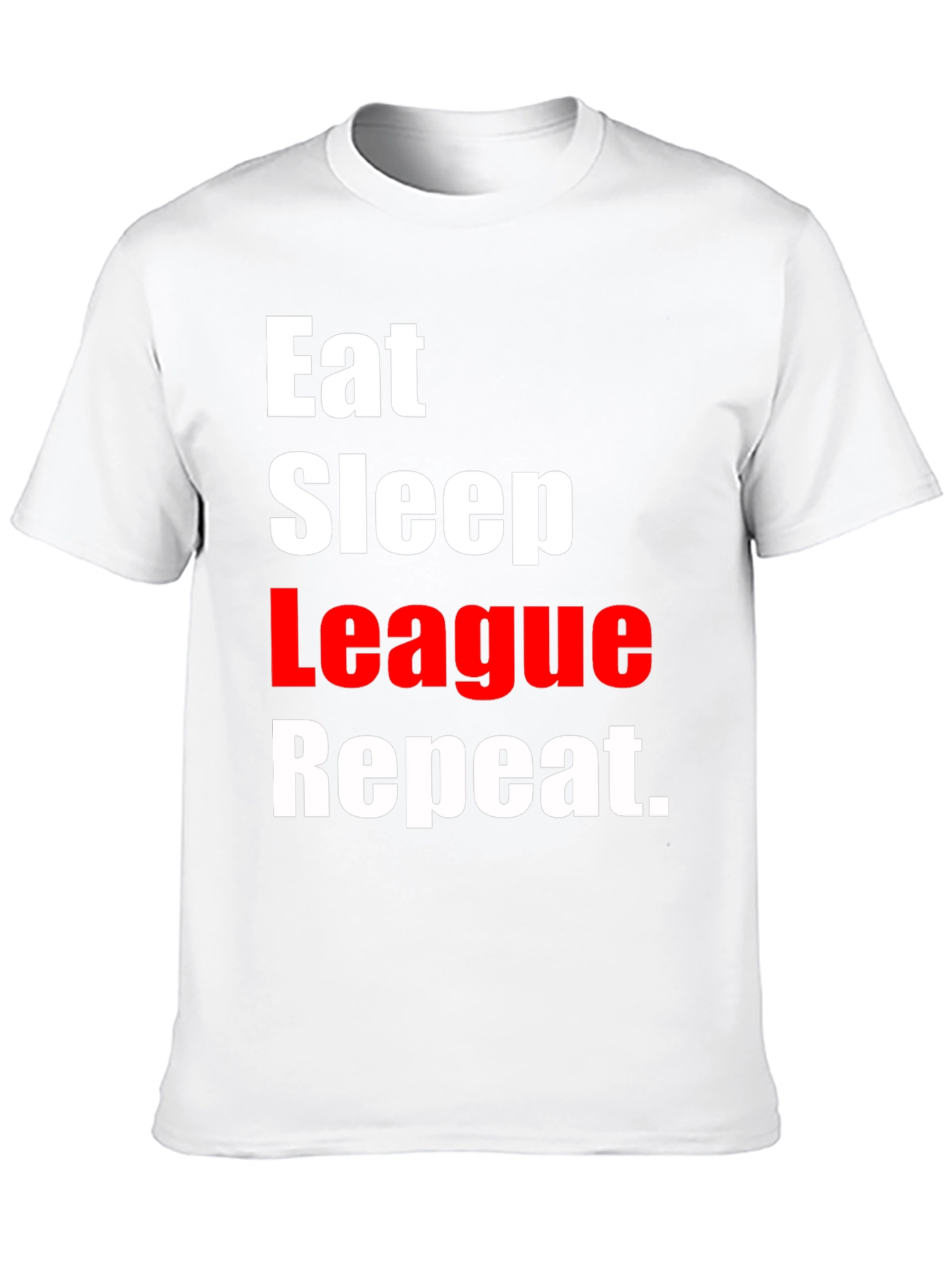 Eat Sleep League Repeat Black T-Shirt
