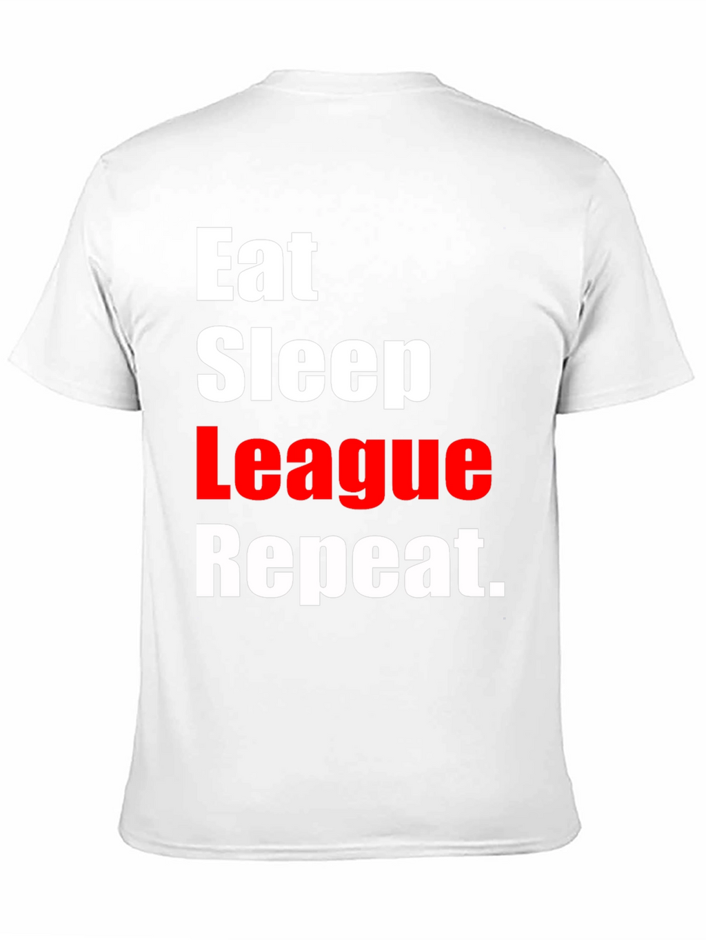 Eat Sleep League Repeat Black T-Shirt
