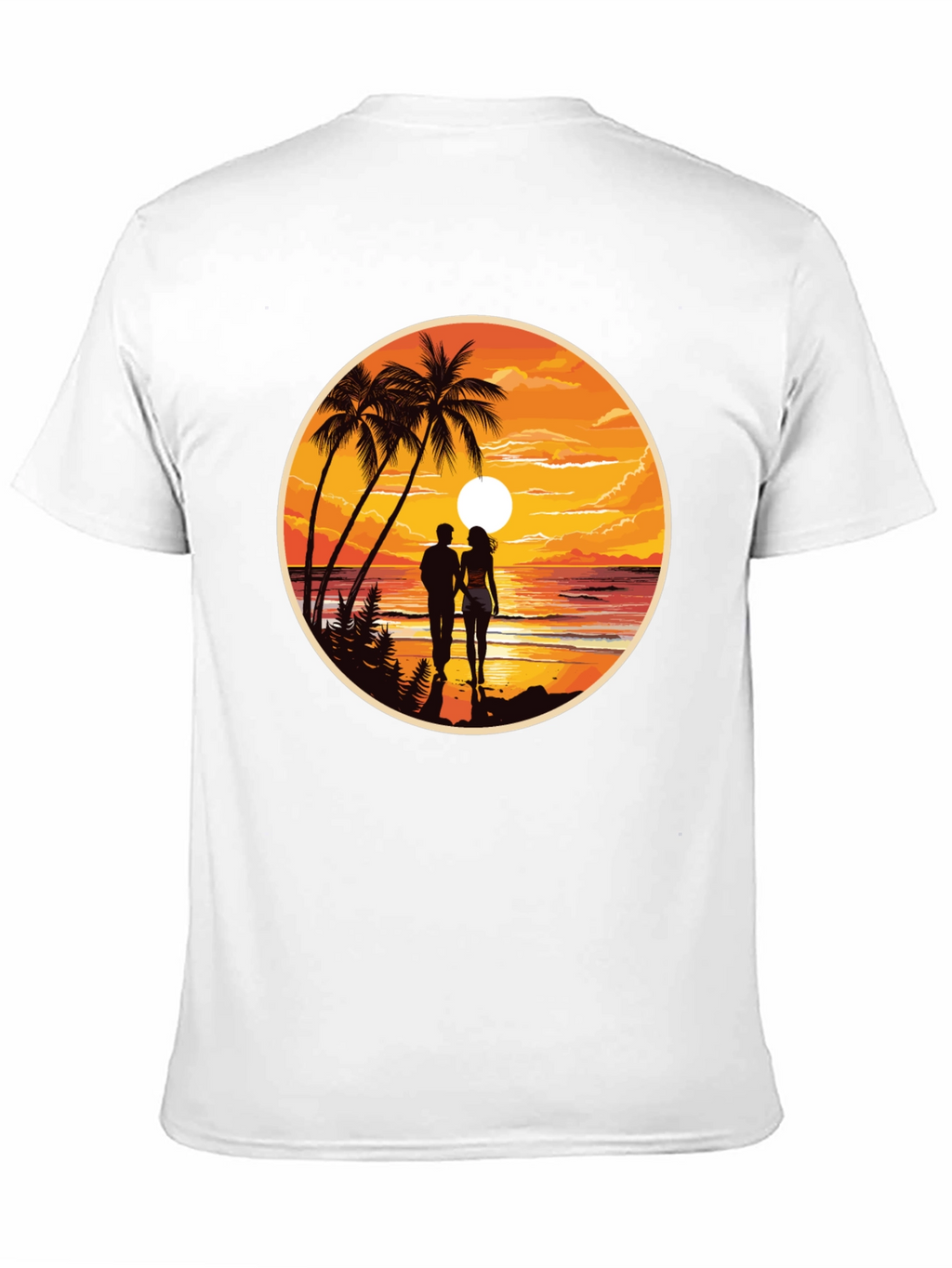 Tropical Sunset Couple T-Shirt - Island Paradise