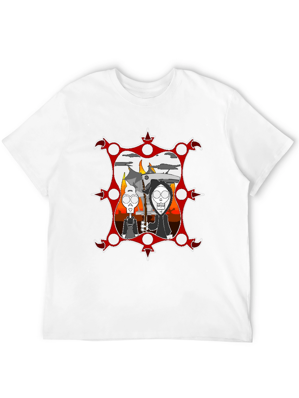 Cartoon Graphic Black Tee