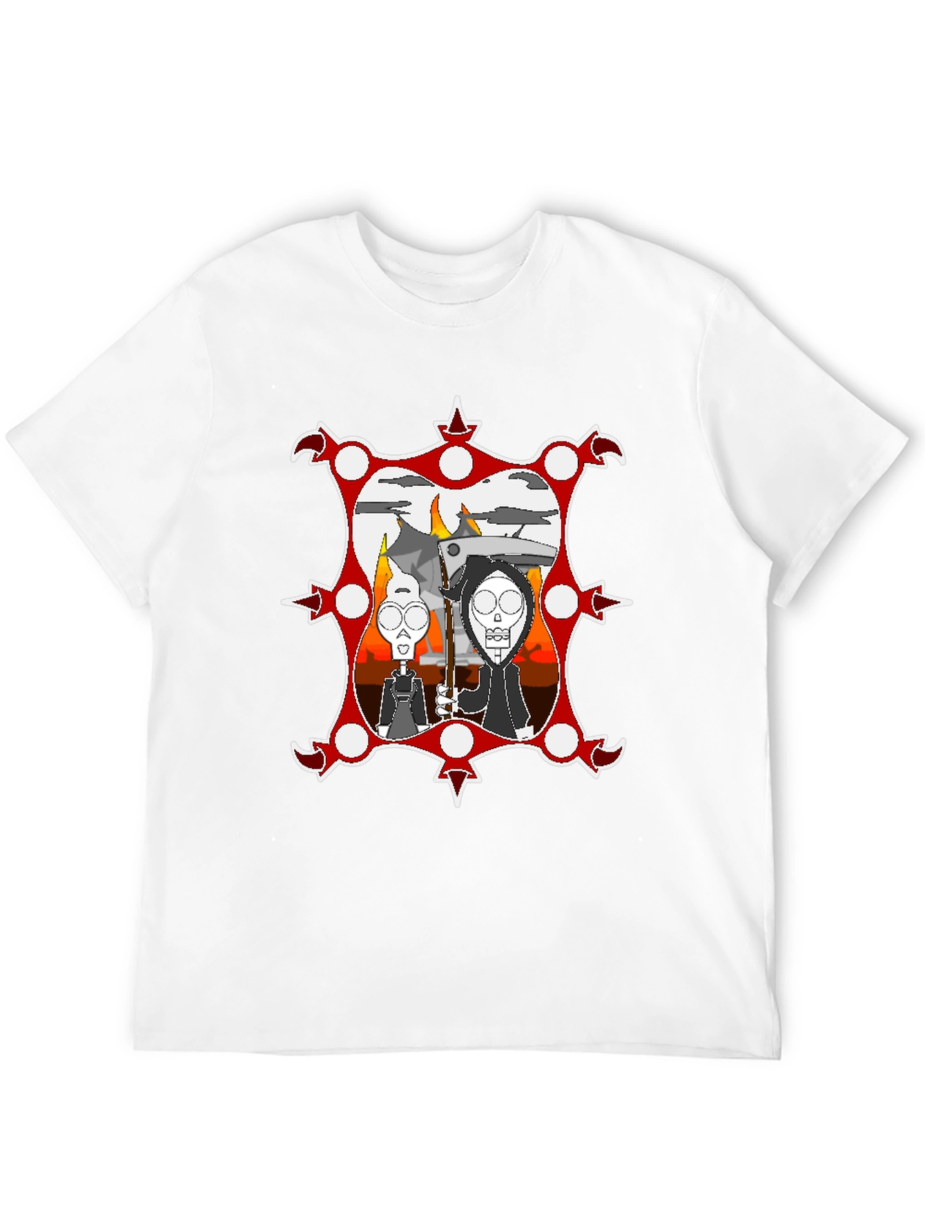 Cartoon Graphic Black Tee