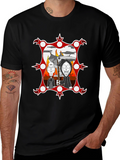 Cartoon Graphic Black Tee