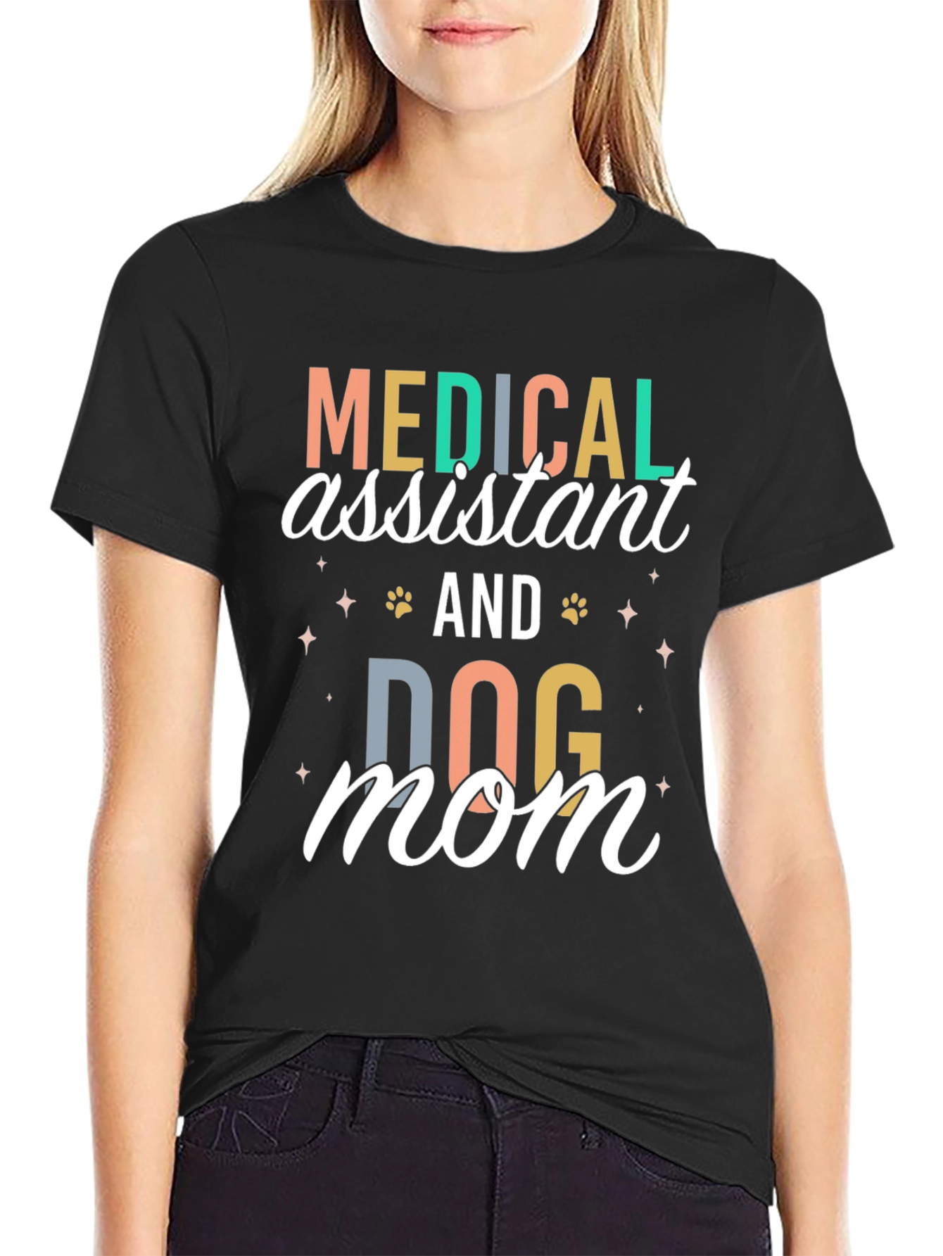 Medical Assistant Dog Mom T-Shirt