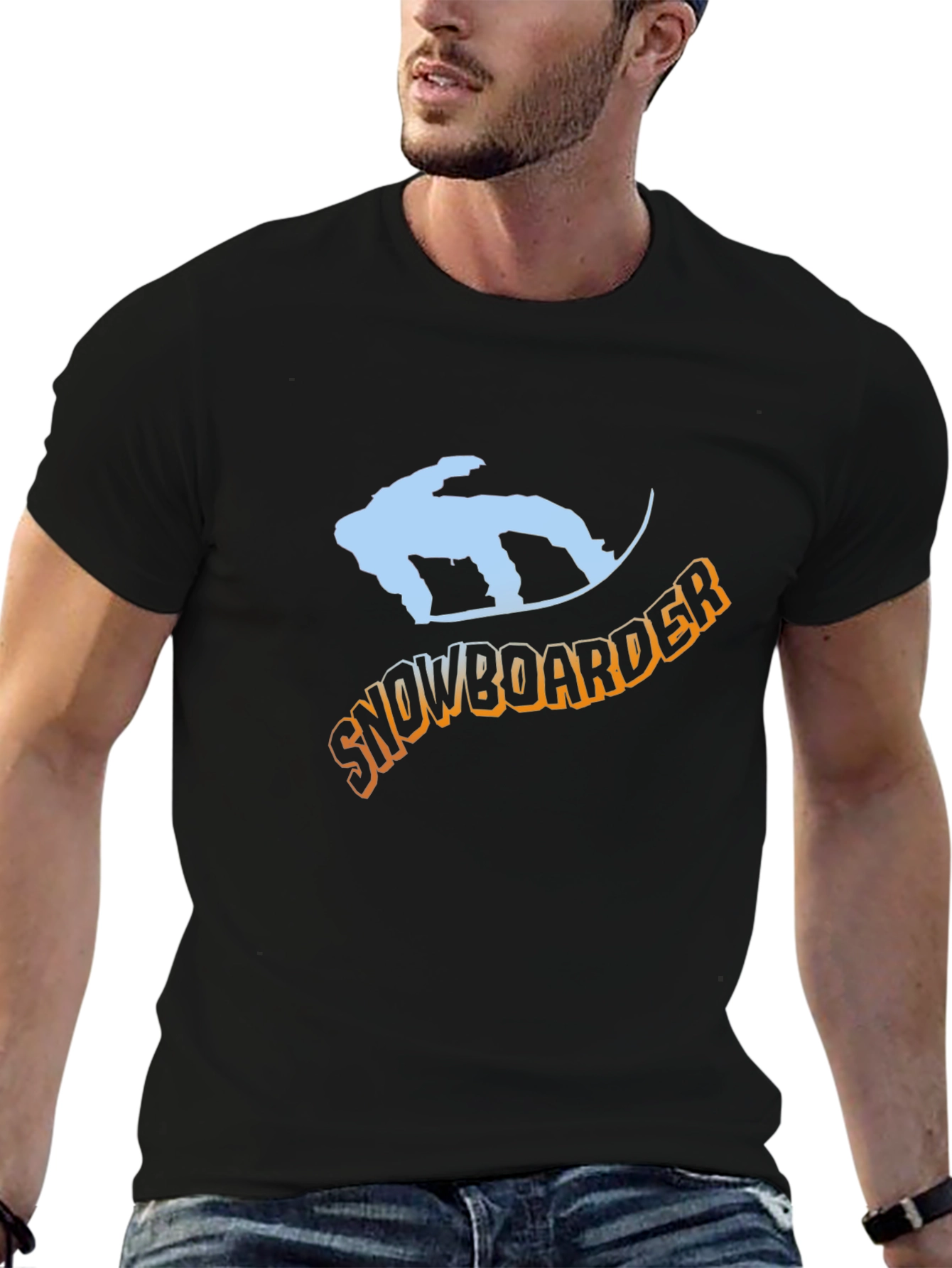 Snowboarder Graphic Tee - Black T-Shirt
