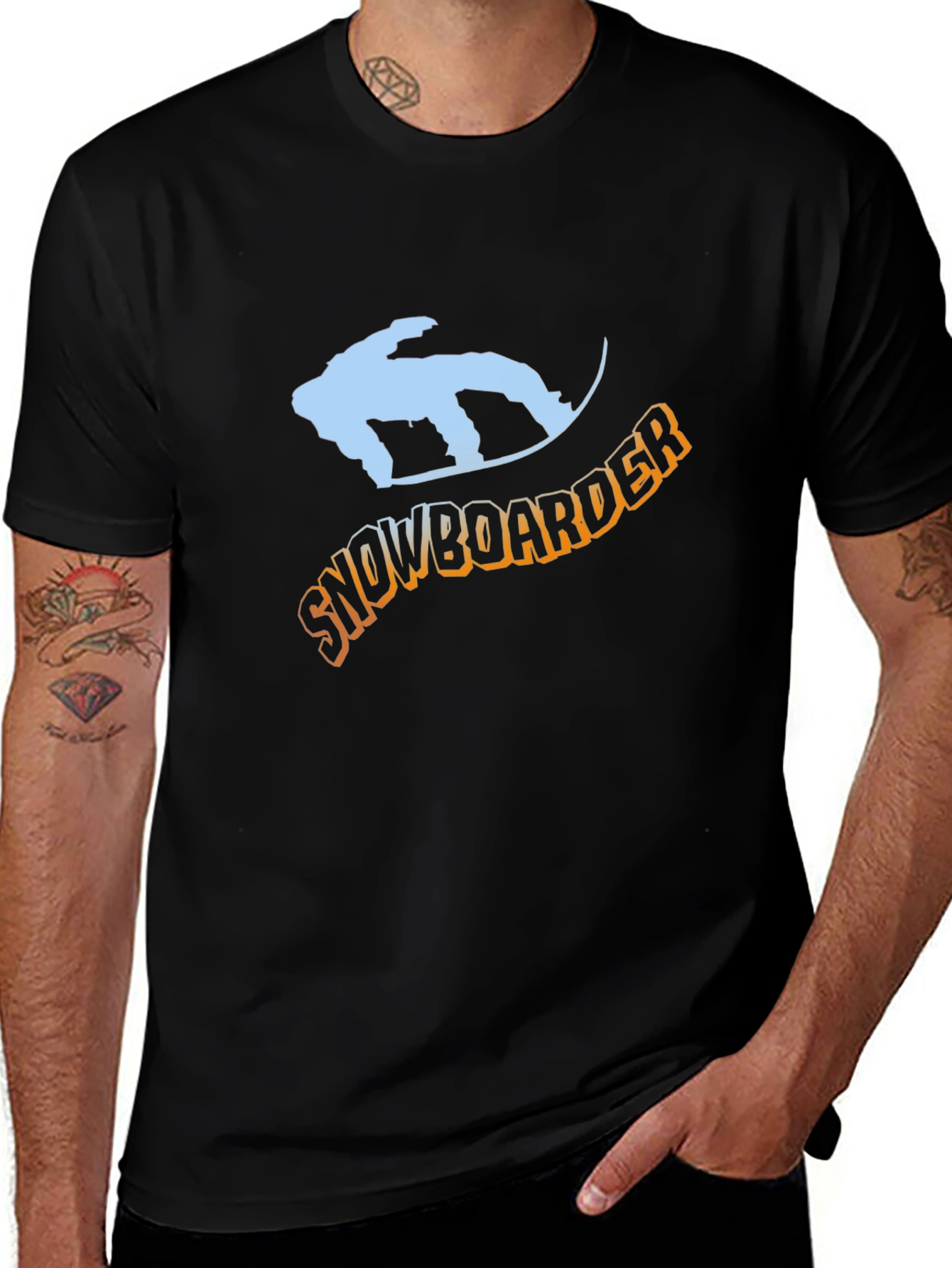 Snowboarder Graphic Tee - Black T-Shirt