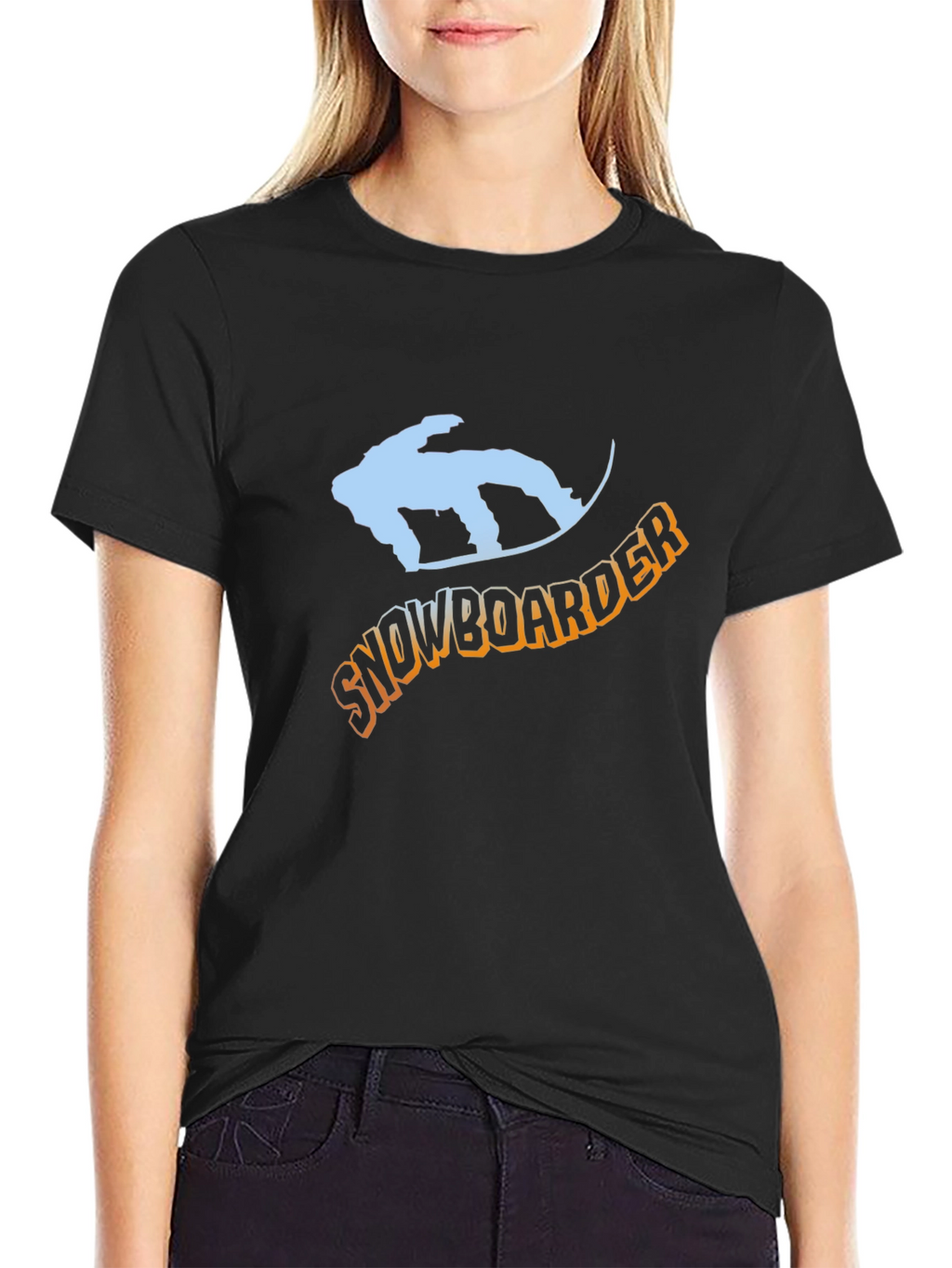Snowboarder Graphic Tee - Black T-Shirt