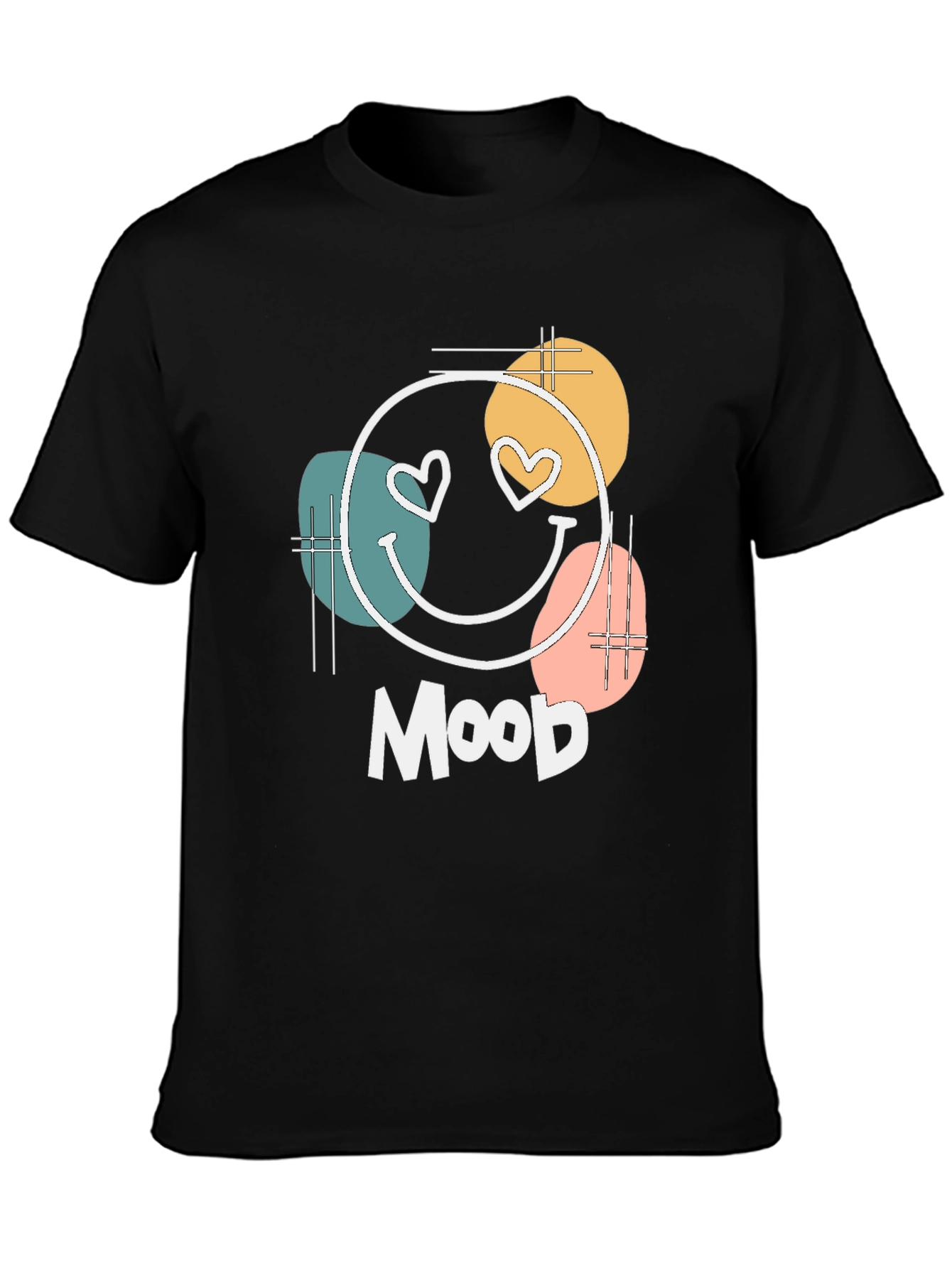 Mood Graphic Tee - Trendy Smiley Face Heart Eyes T-Shirt