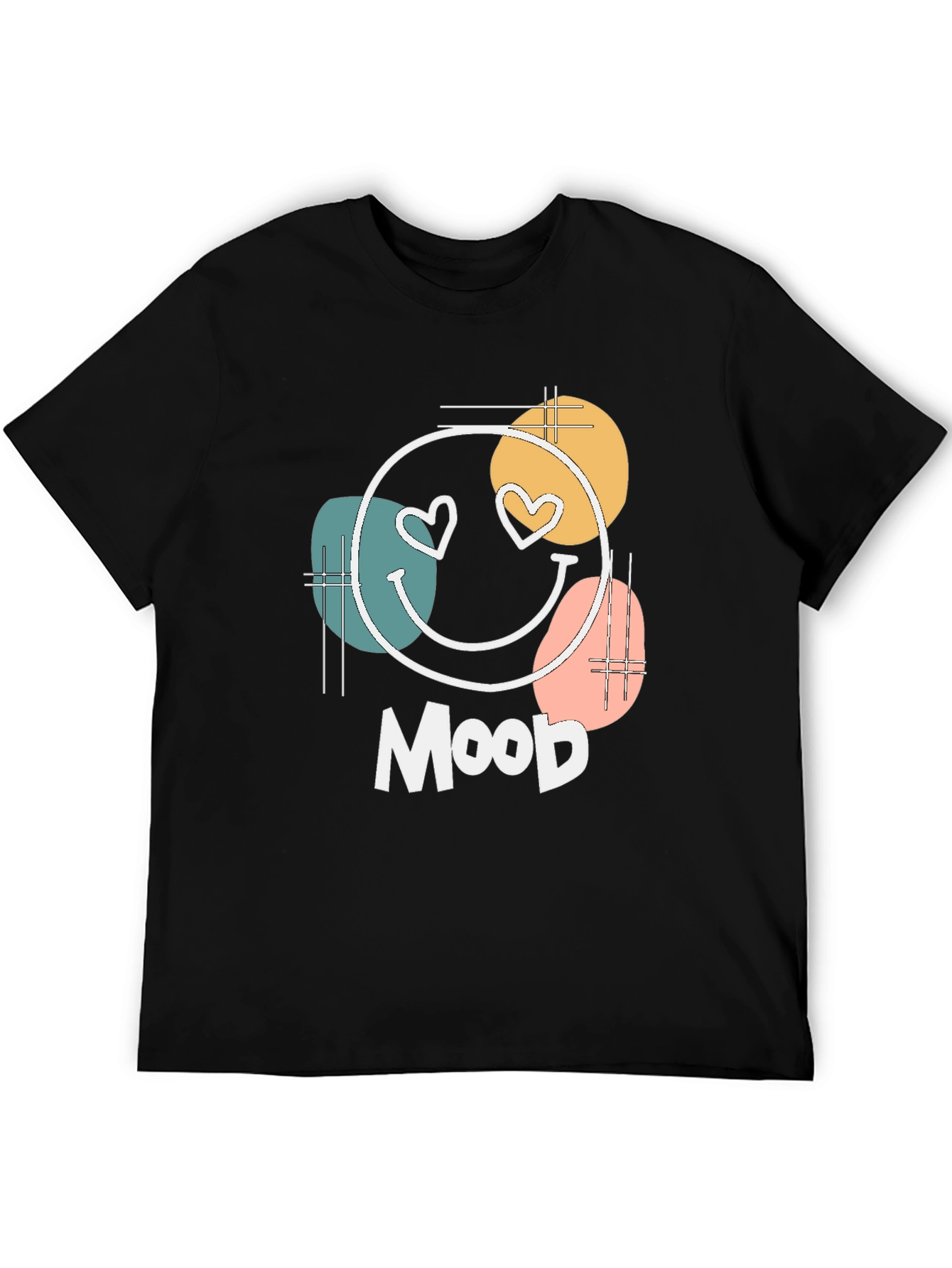 Mood Graphic Tee - Trendy Smiley Face Heart Eyes T-Shirt
