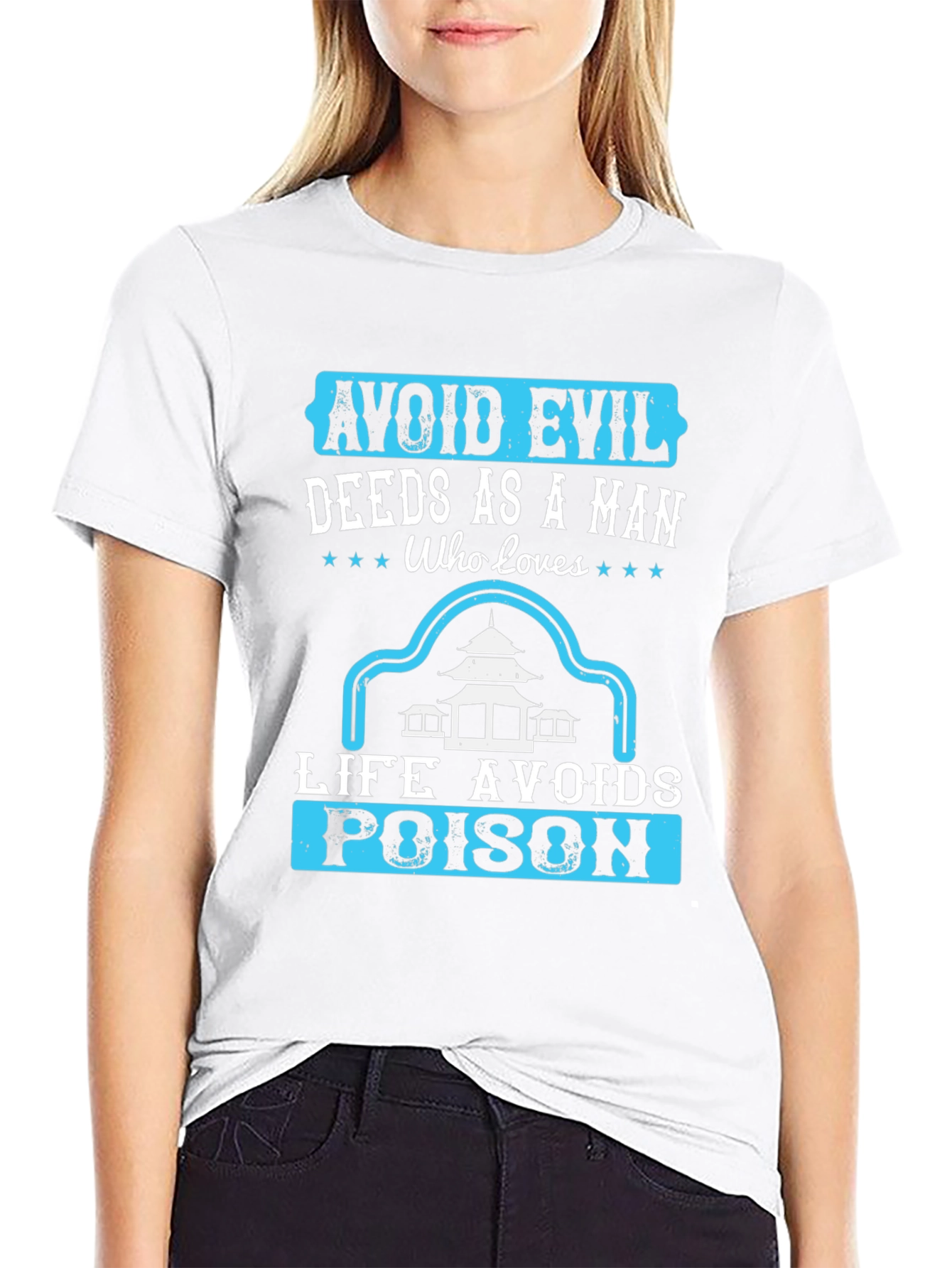 Avoid Evil Deeds T-Shirt - Graphic Print Tee