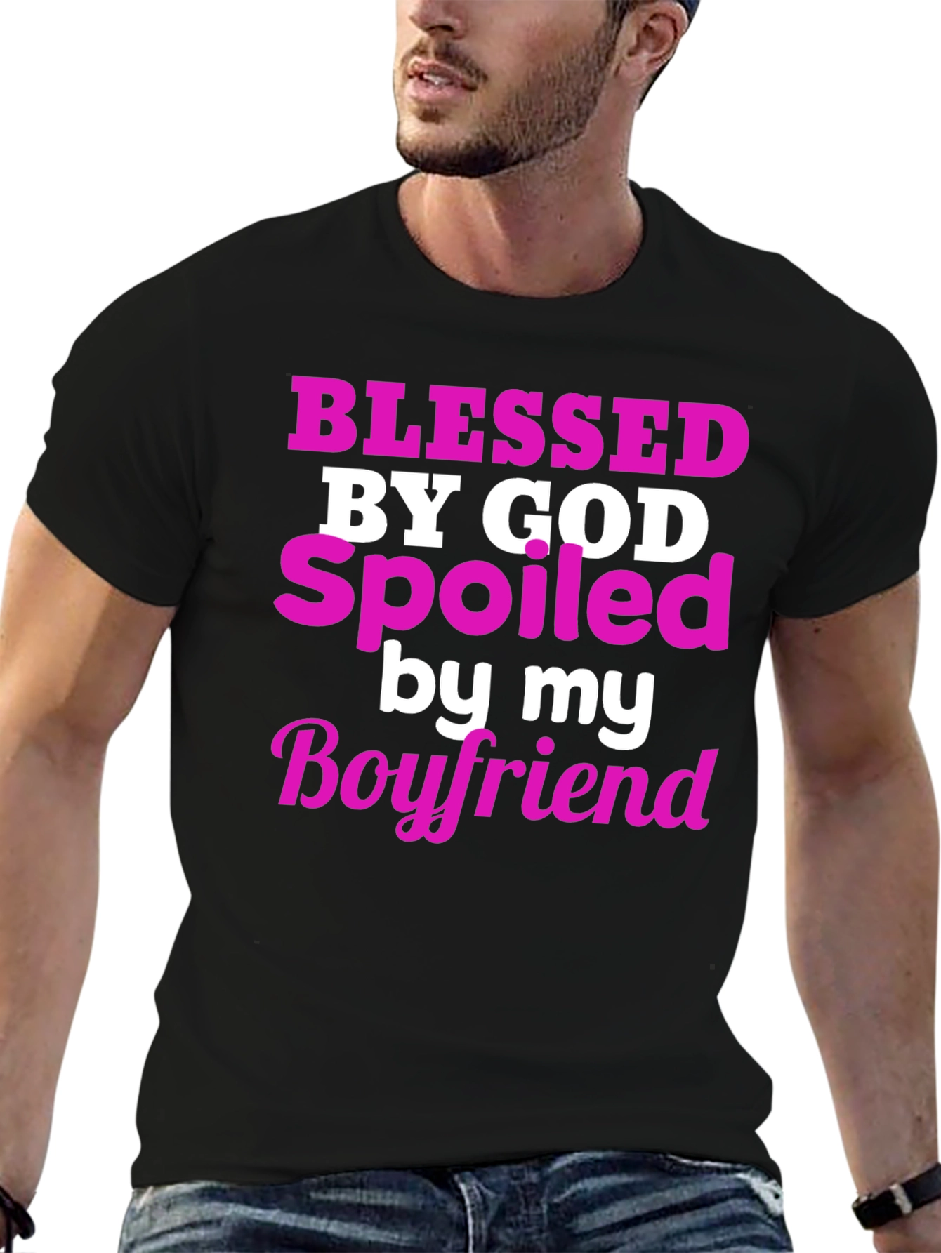 Blessed by God Spoiled by Boyfriend T-Shirt