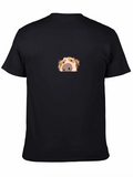 Peek-a-Boo Dog Graphic Black Tee