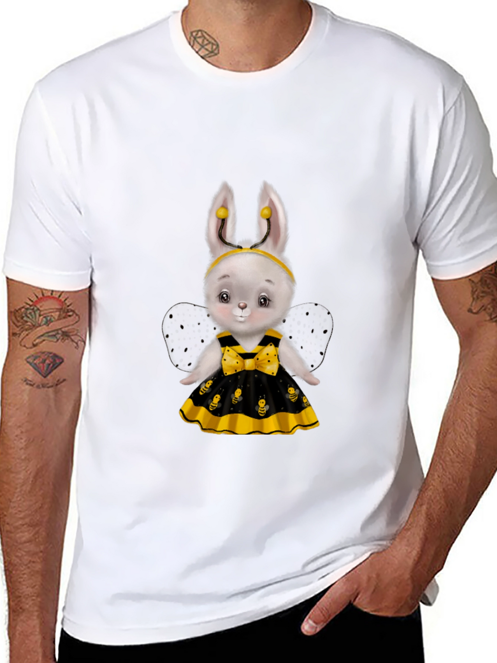 Cute Bee Bunny T-Shirt