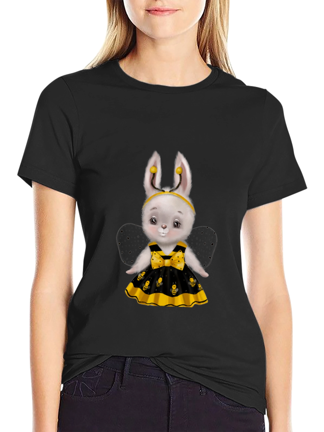 Cute Bee Bunny T-Shirt