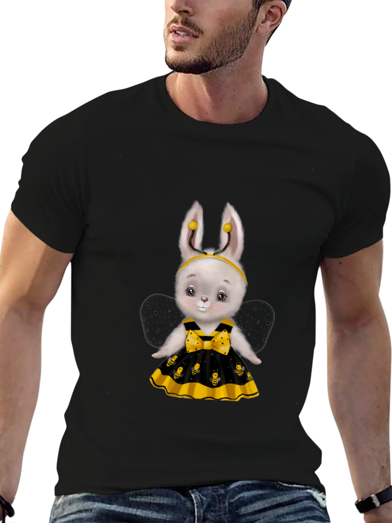Cute Bee Bunny T-Shirt
