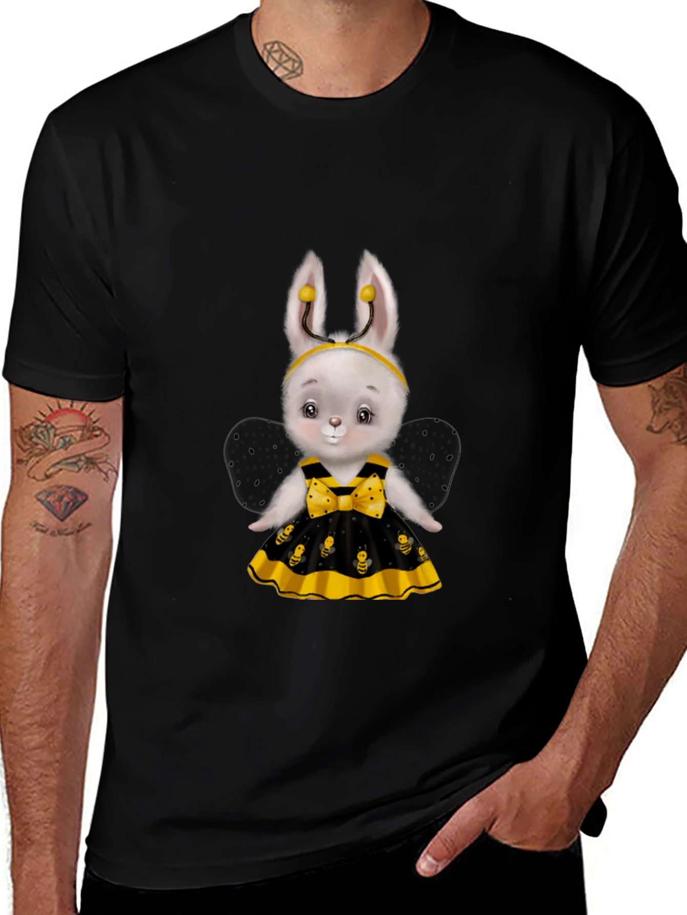 Cute Bee Bunny T-Shirt