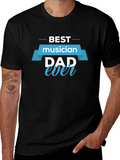 Best Musician Dad Ever Black T-Shirt