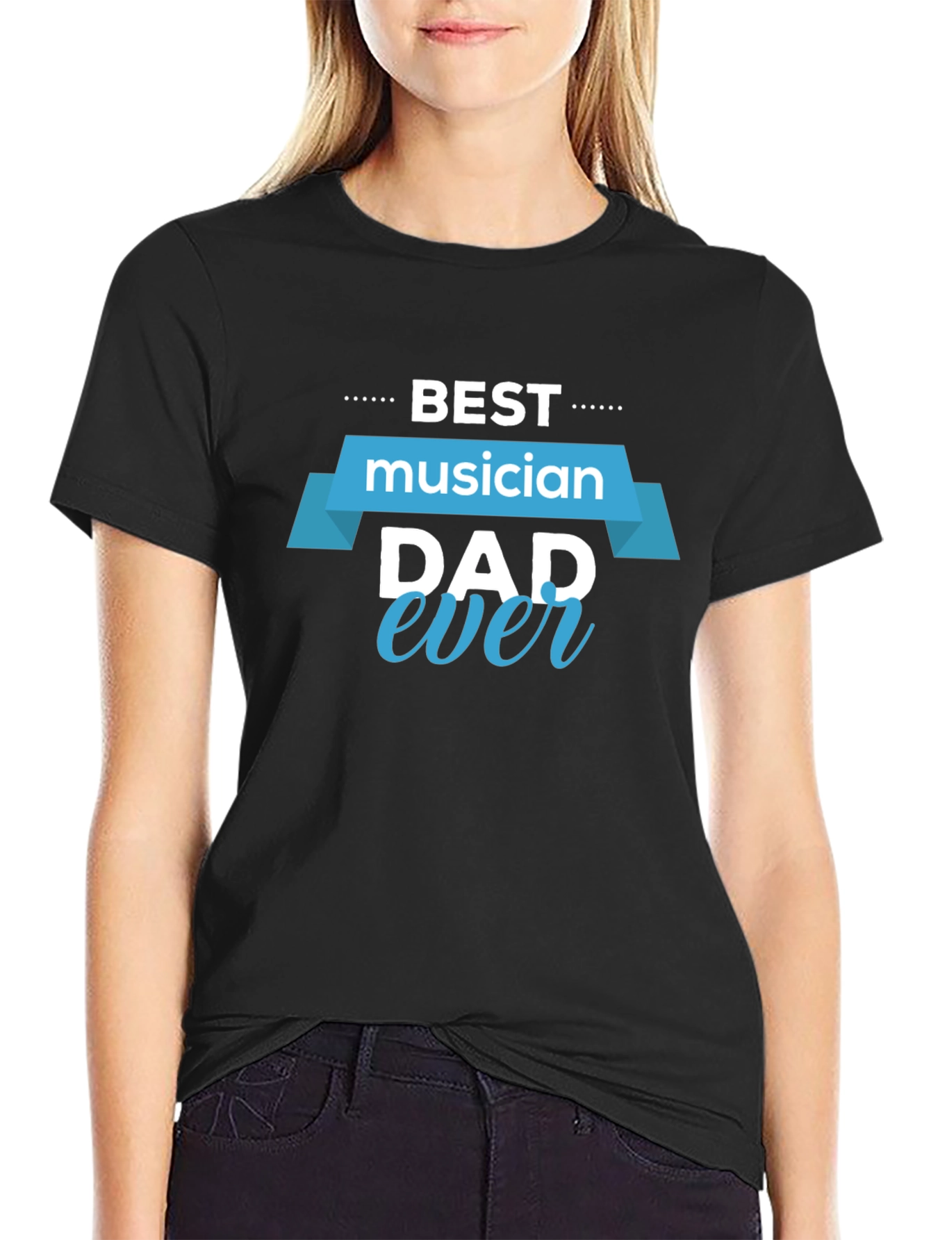 Best Musician Dad Ever Black T-Shirt