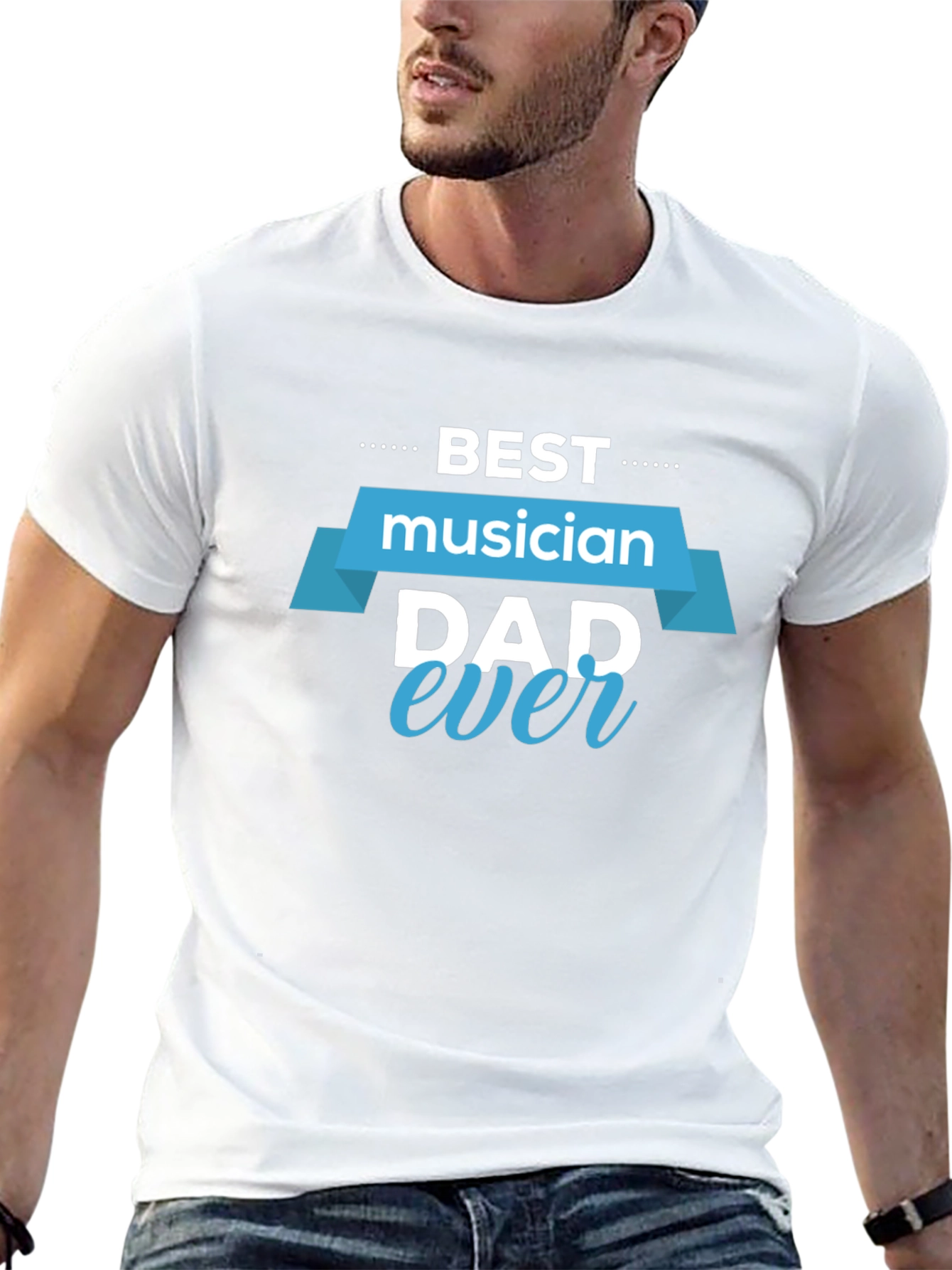 Best Musician Dad Ever Black T-Shirt