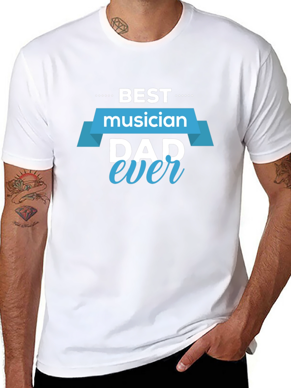 Best Musician Dad Ever Black T-Shirt