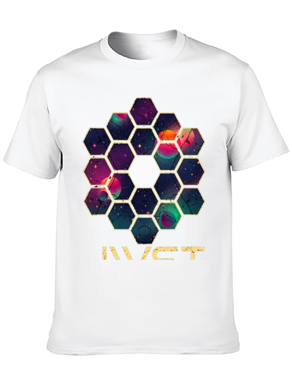 JWST Hexagon Mirror T-Shirt - Space Telescope Design